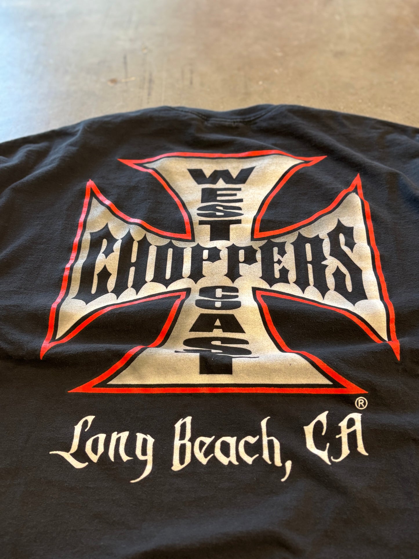 Vintage West coast choppers iron cross shirt size xxl