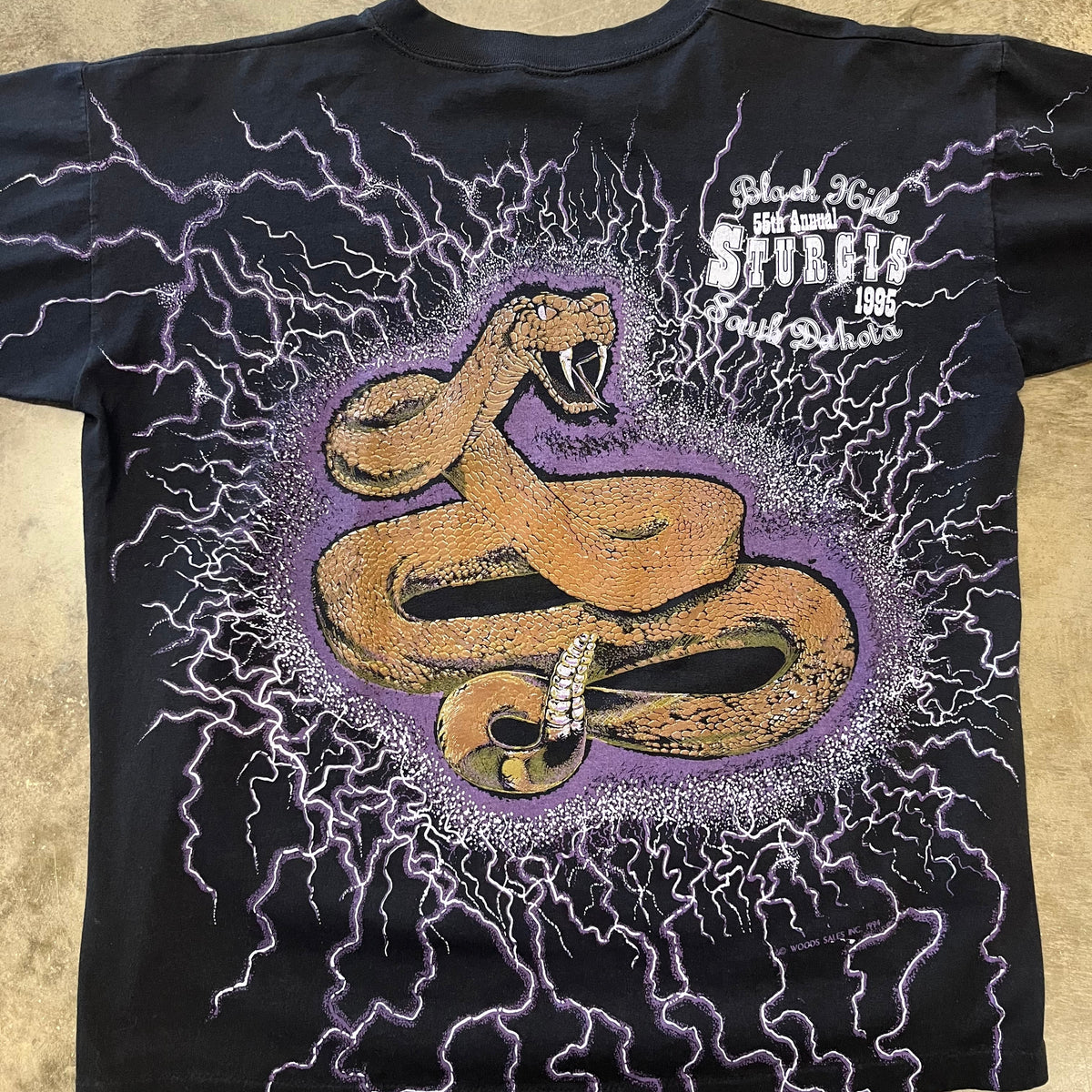 Vintage Sturgis Snake Lightning AOP shirt size XL