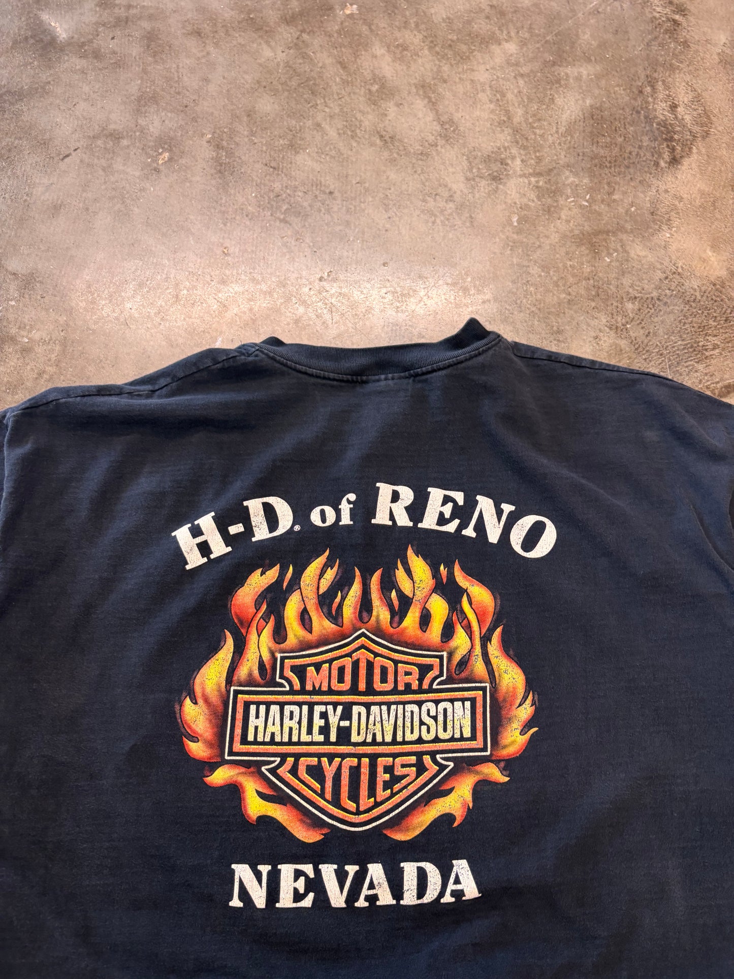 Vintage Harley Davidson Flame ball size xxl
