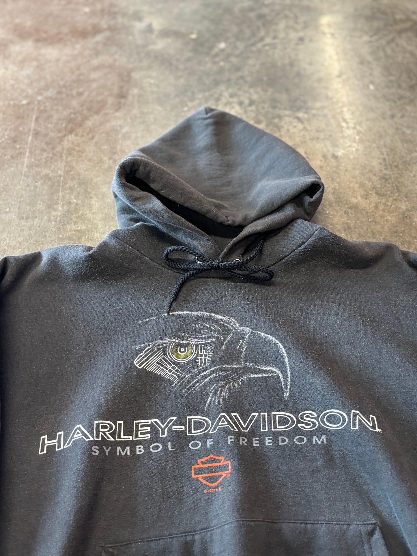 Vintage Harley Davidson Eagle hoodie size large
