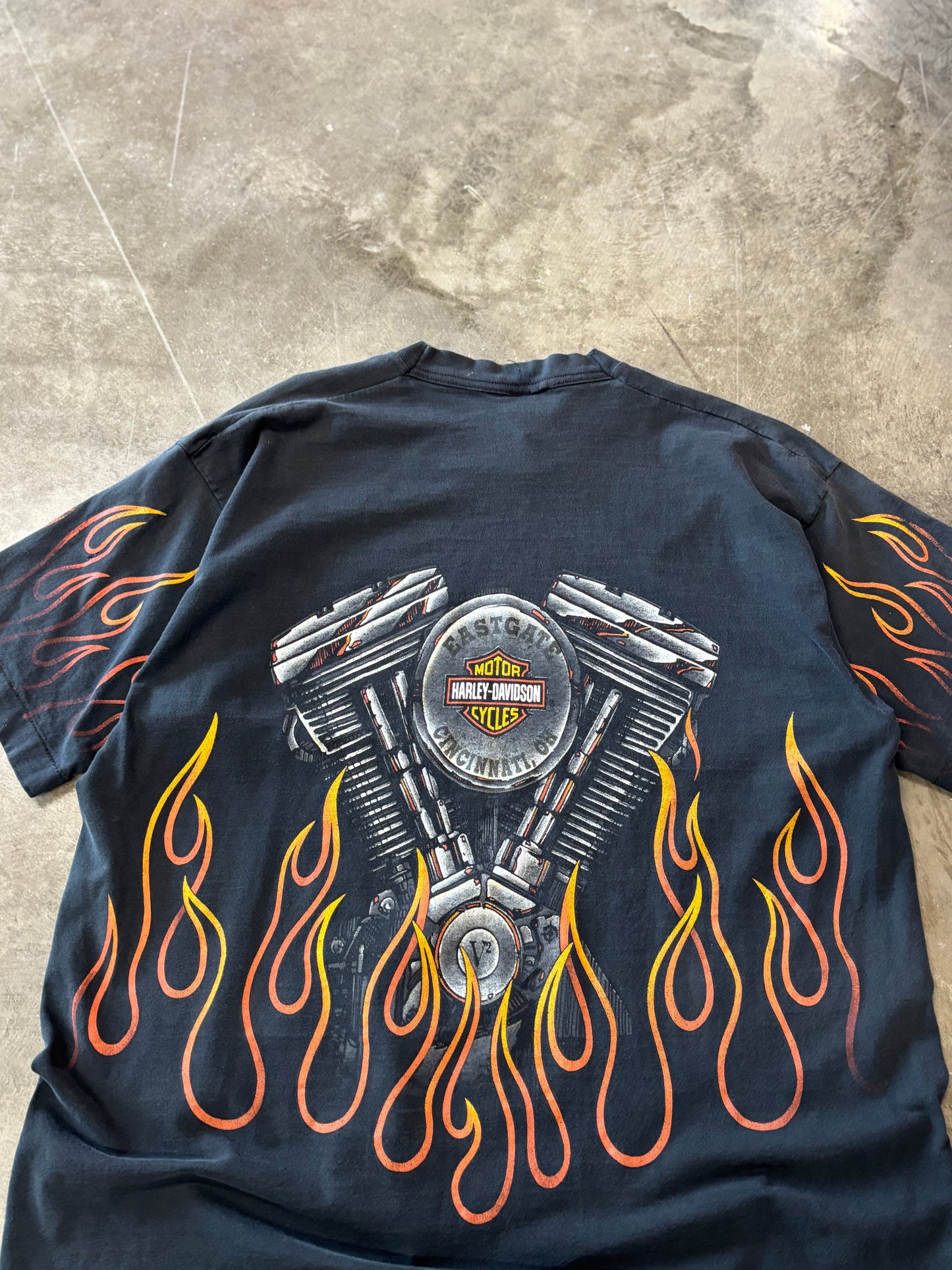 Vintage Harley Davidson flame shirt size xl