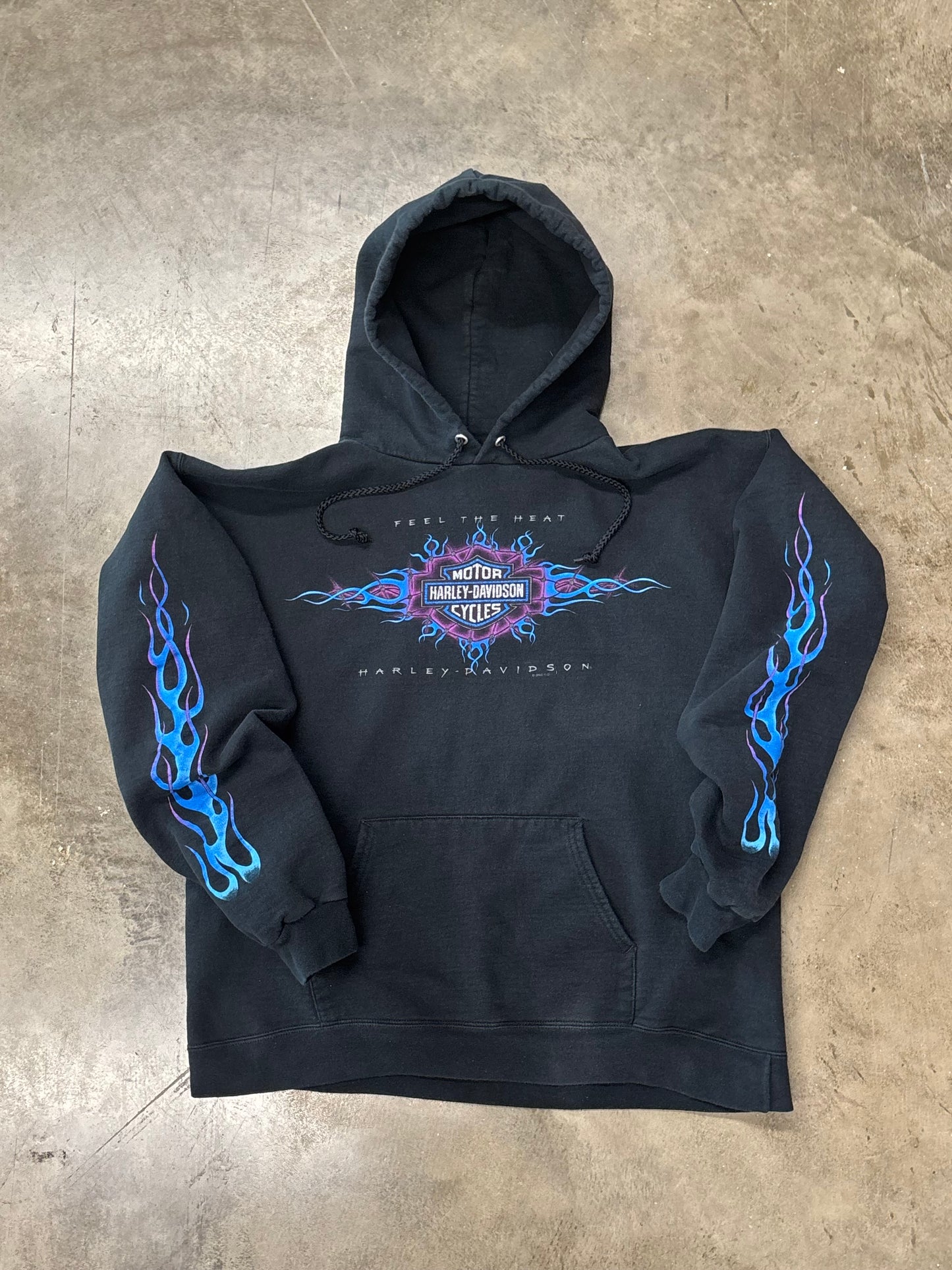 Vintage Harley Davidson feel the heat hoodie size large