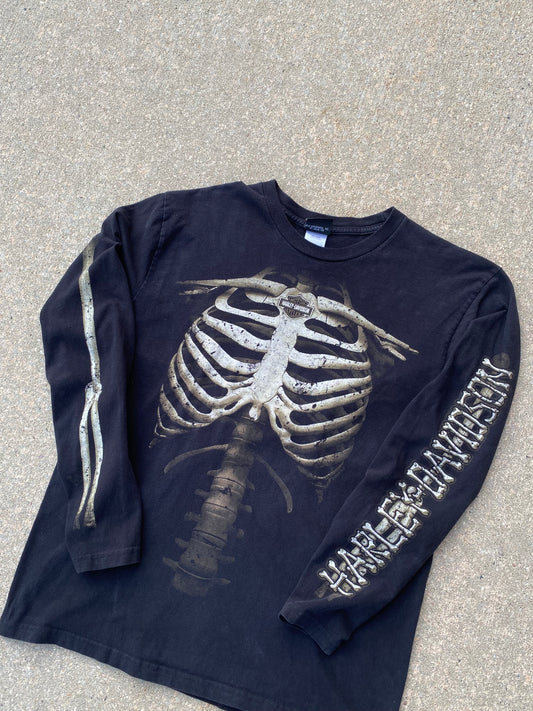 Harley Davidson Skeleton long sleeve size large