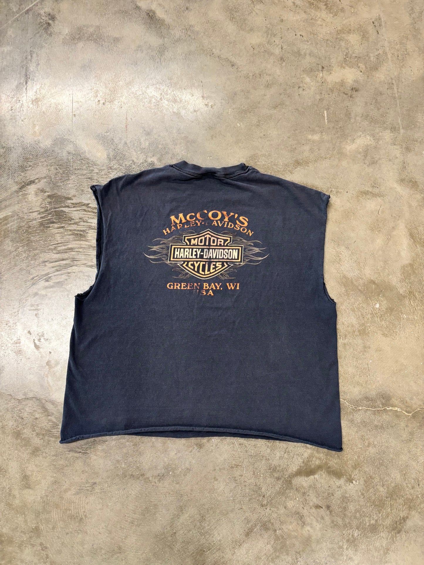 Vintage Harley Davidson chopped looney tunes shirt size large
