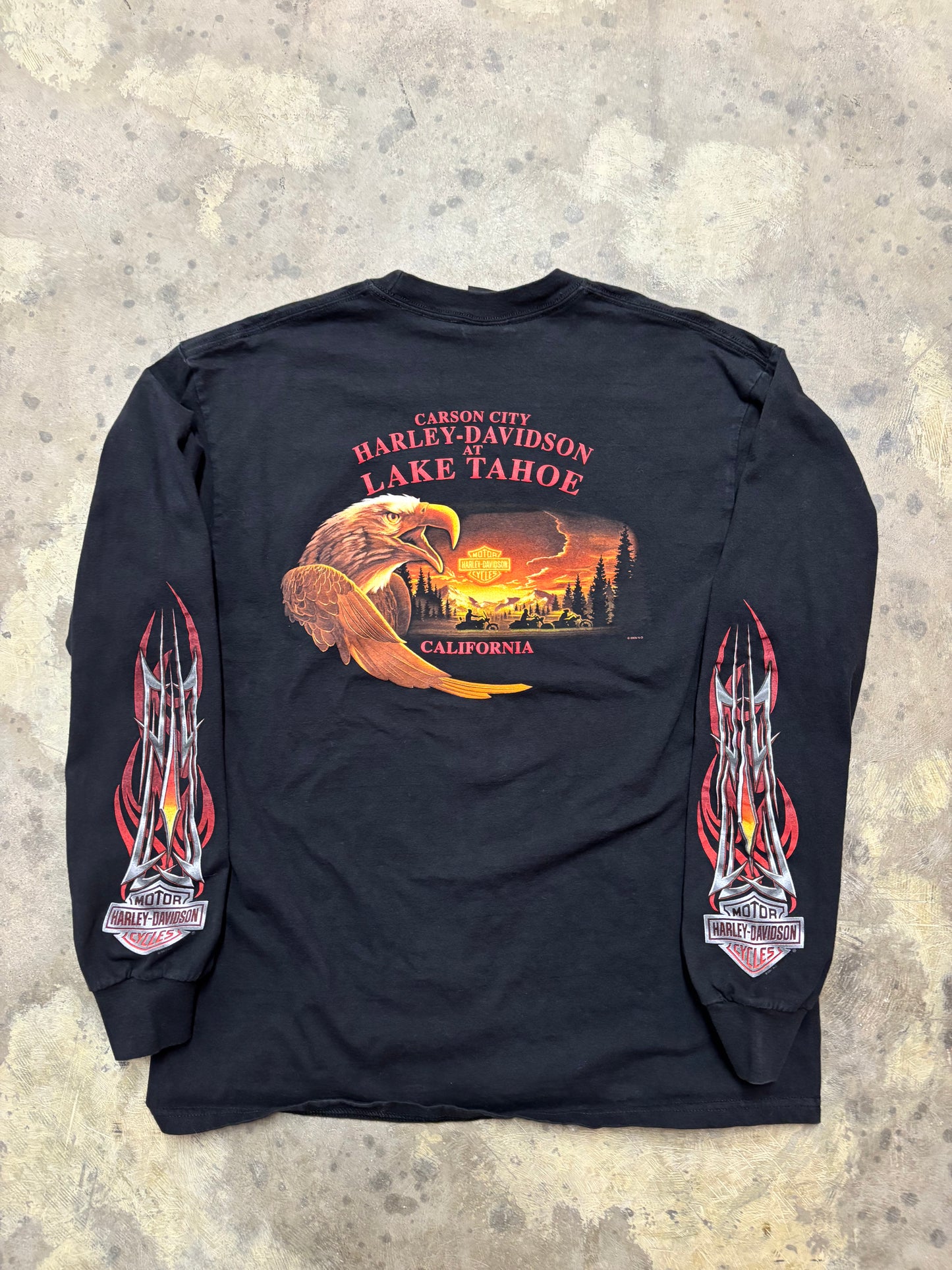 Vintage Harley Davidson red blade longsleeve shirt size large