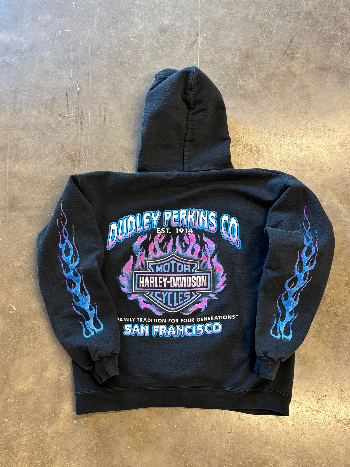 Vintage Harley Davidson feel the heat hoodie size large