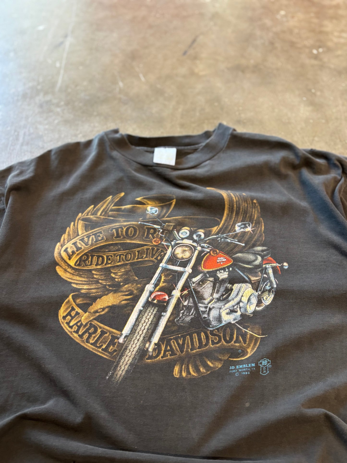 Vintage 3D Emblem Harley Davidson size XL