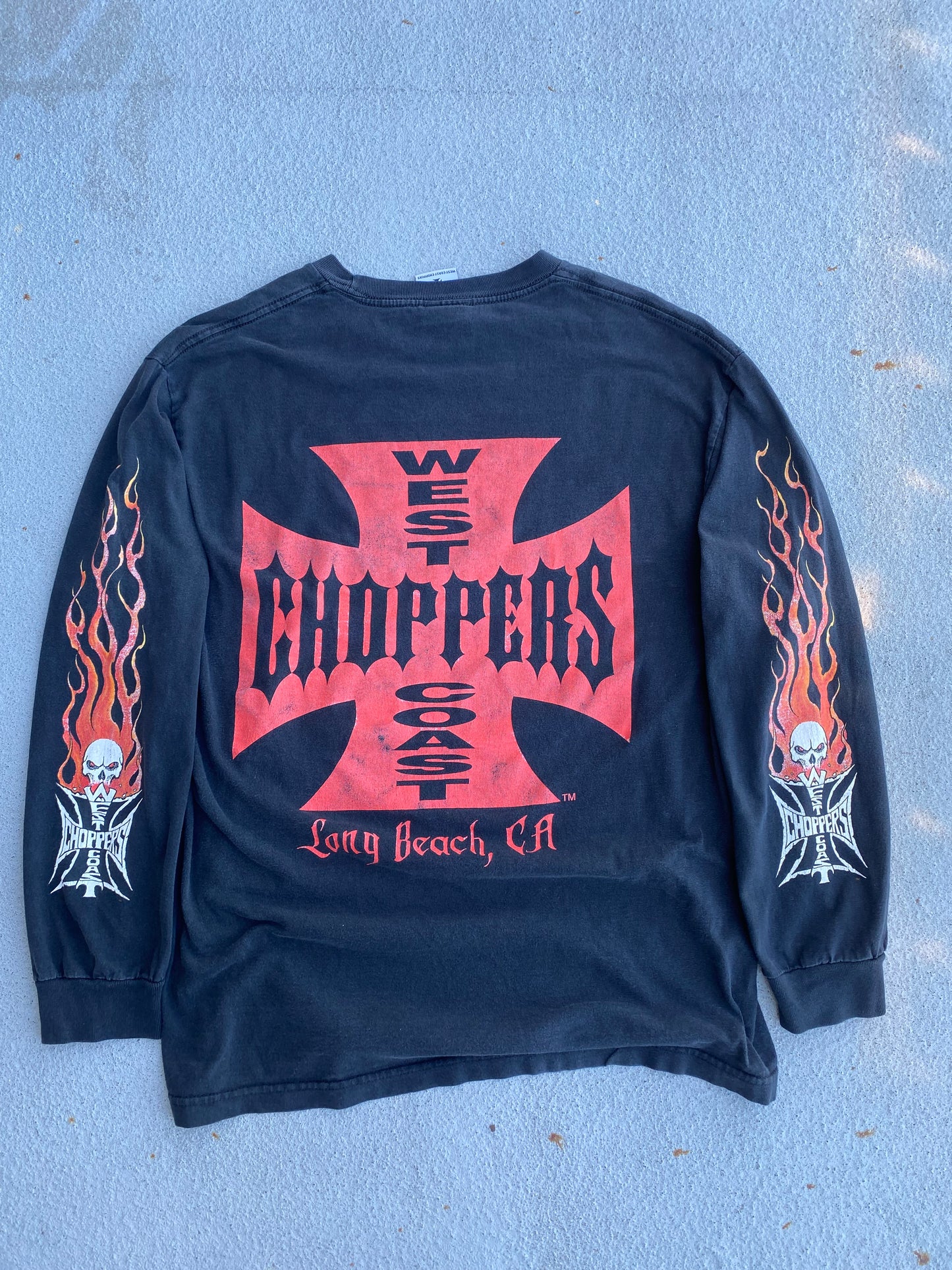 Vintage West Coast Choppers Flame Long Sleeve Size Large