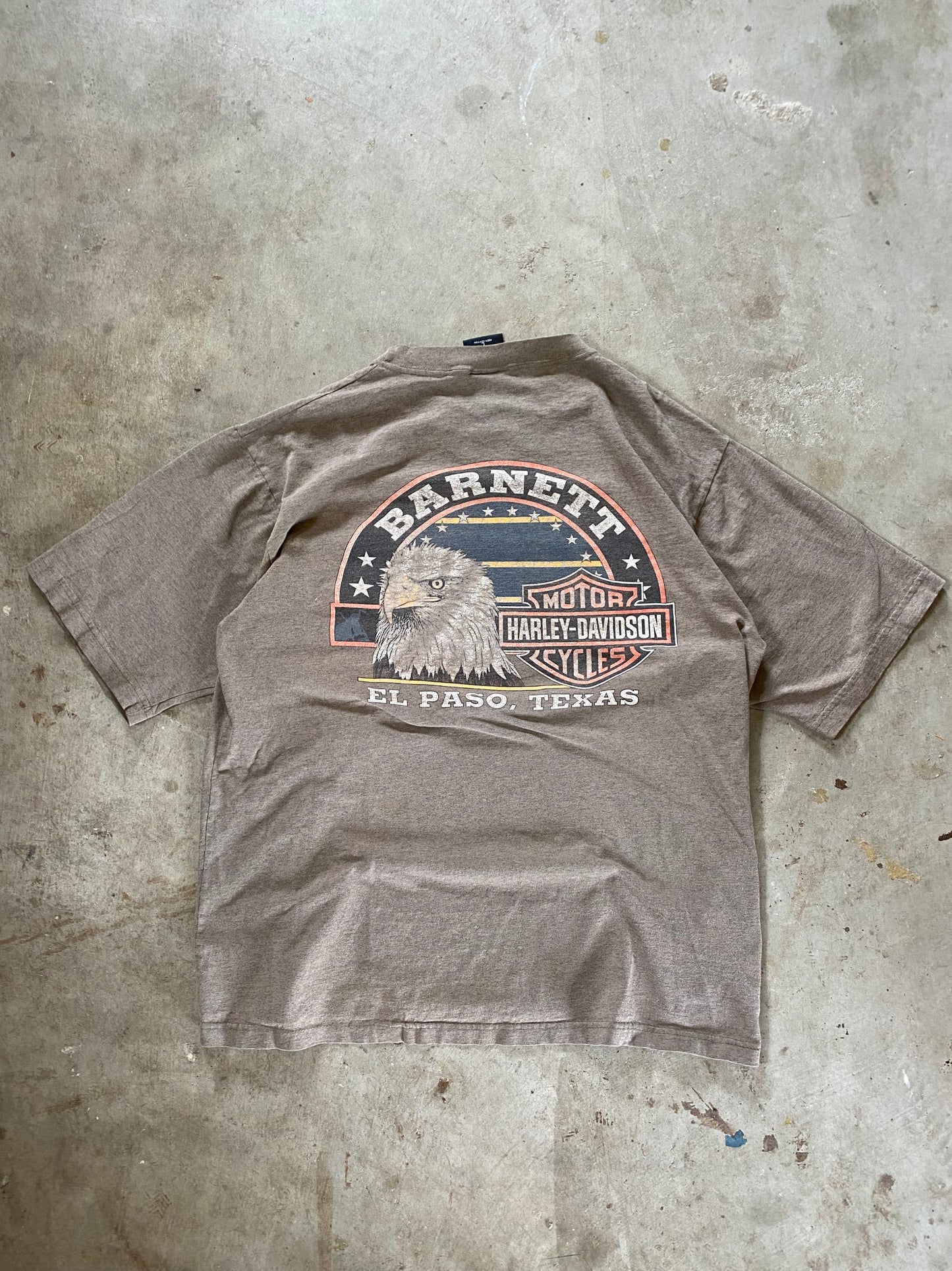 Vintage Harley Earth Tone Pocket shirt Size Large