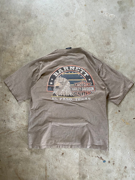 Vintage Harley Earth Tone Pocket shirt Size Large