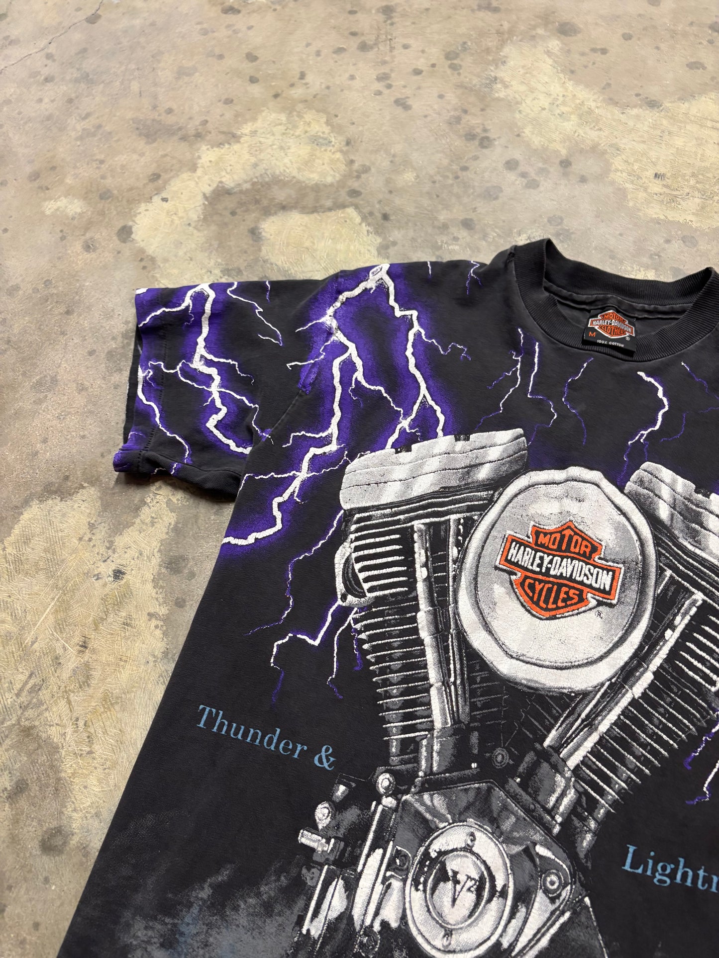Vintage Harley Davidson Purple Lightning shirt size medium