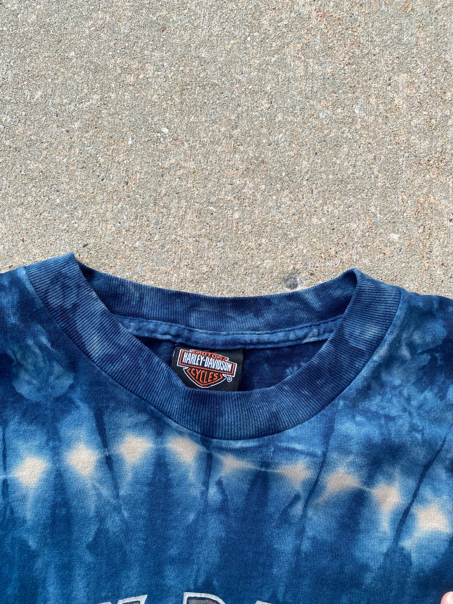 Vintage Harley Davidson Marble dyed long sleeve size XL