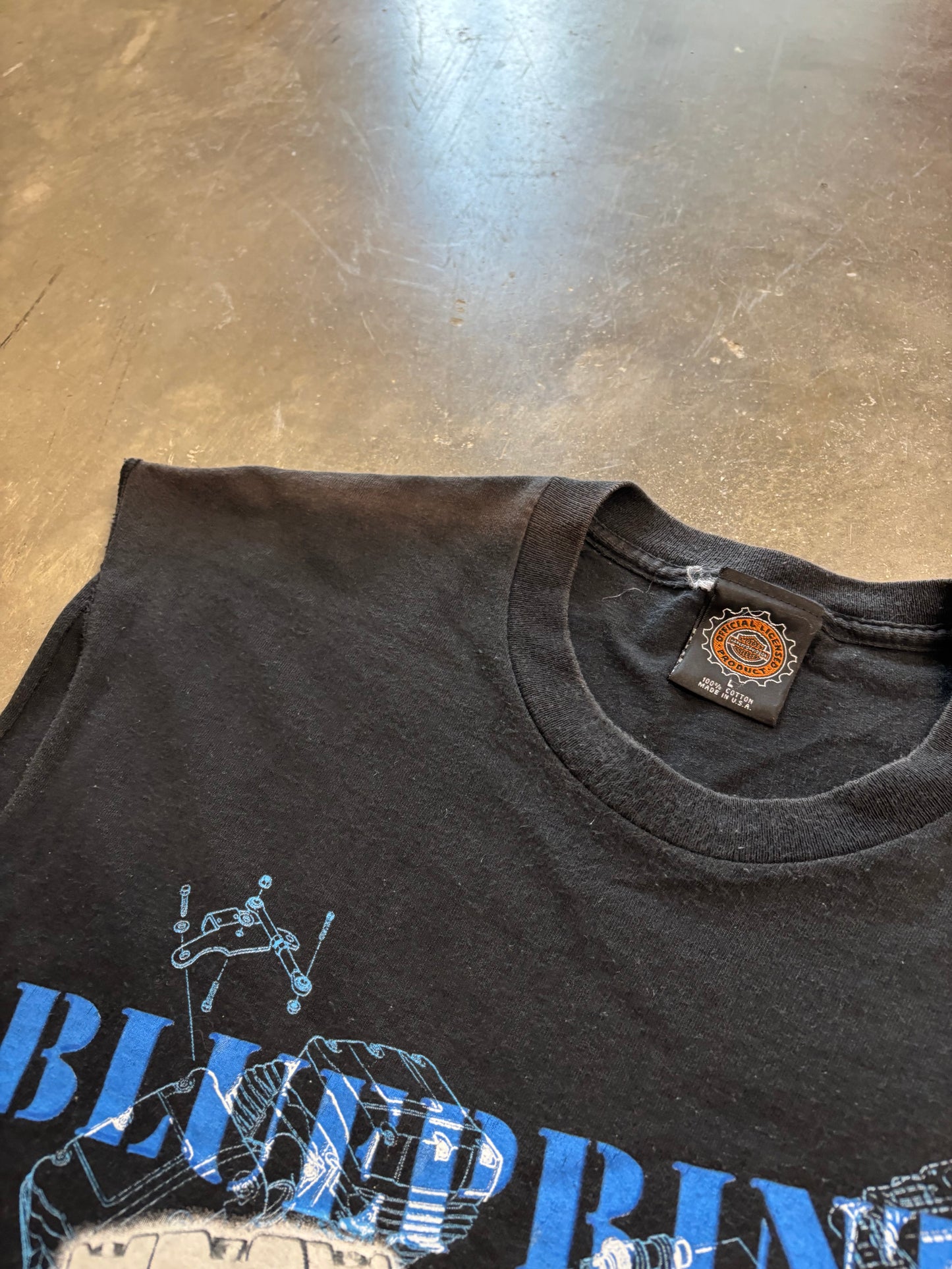 Vintage Harley Davidson chopped shirt size large
