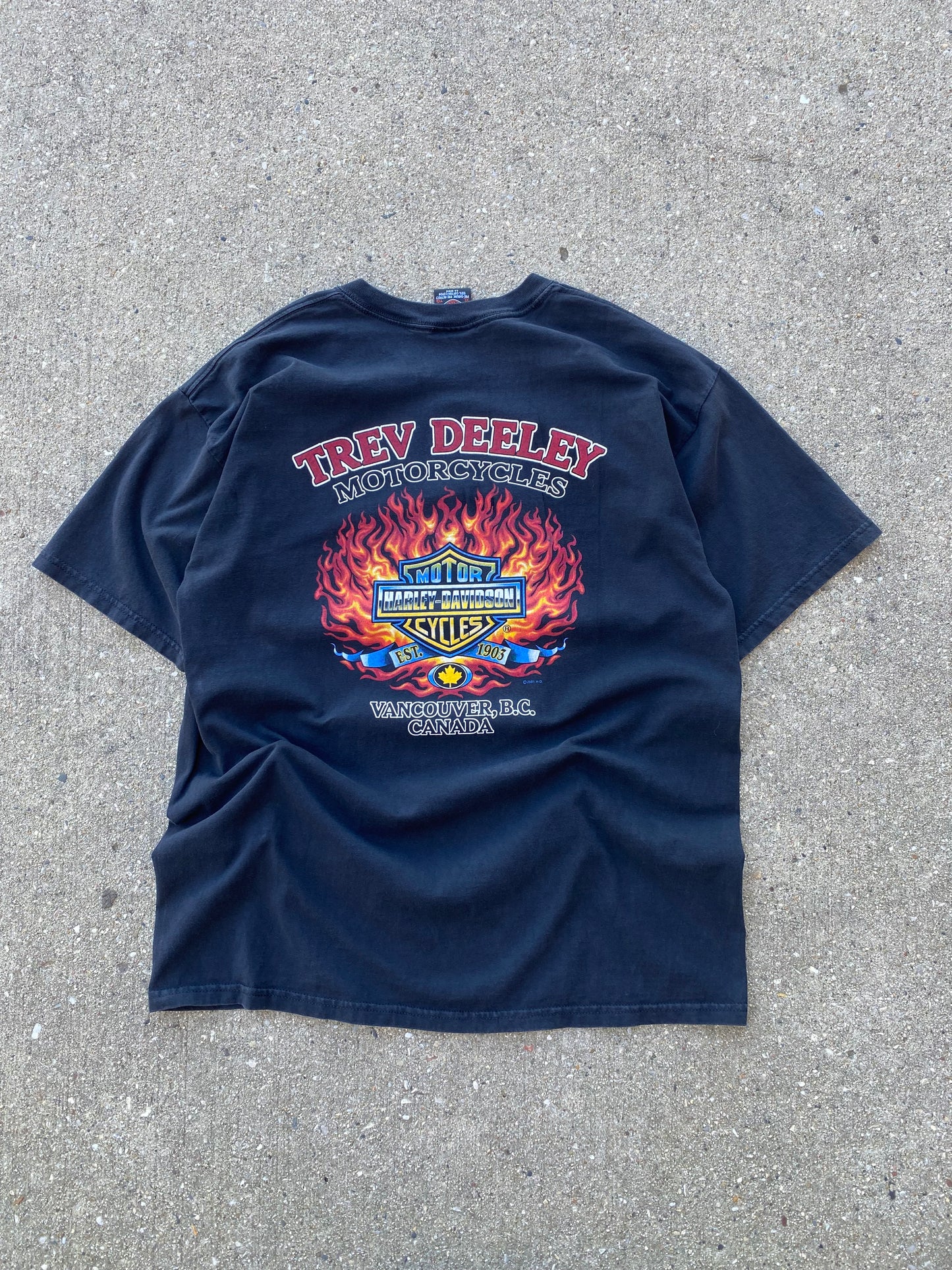 Vintage Harley Davidson Flaming shovel head shirt size extra large