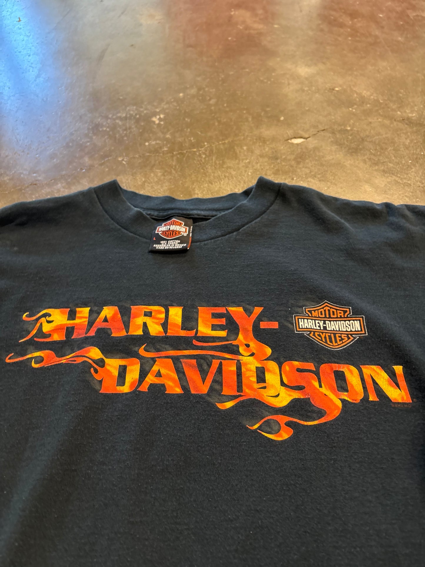Vintage Harley Davidson Flame long sleeve size large