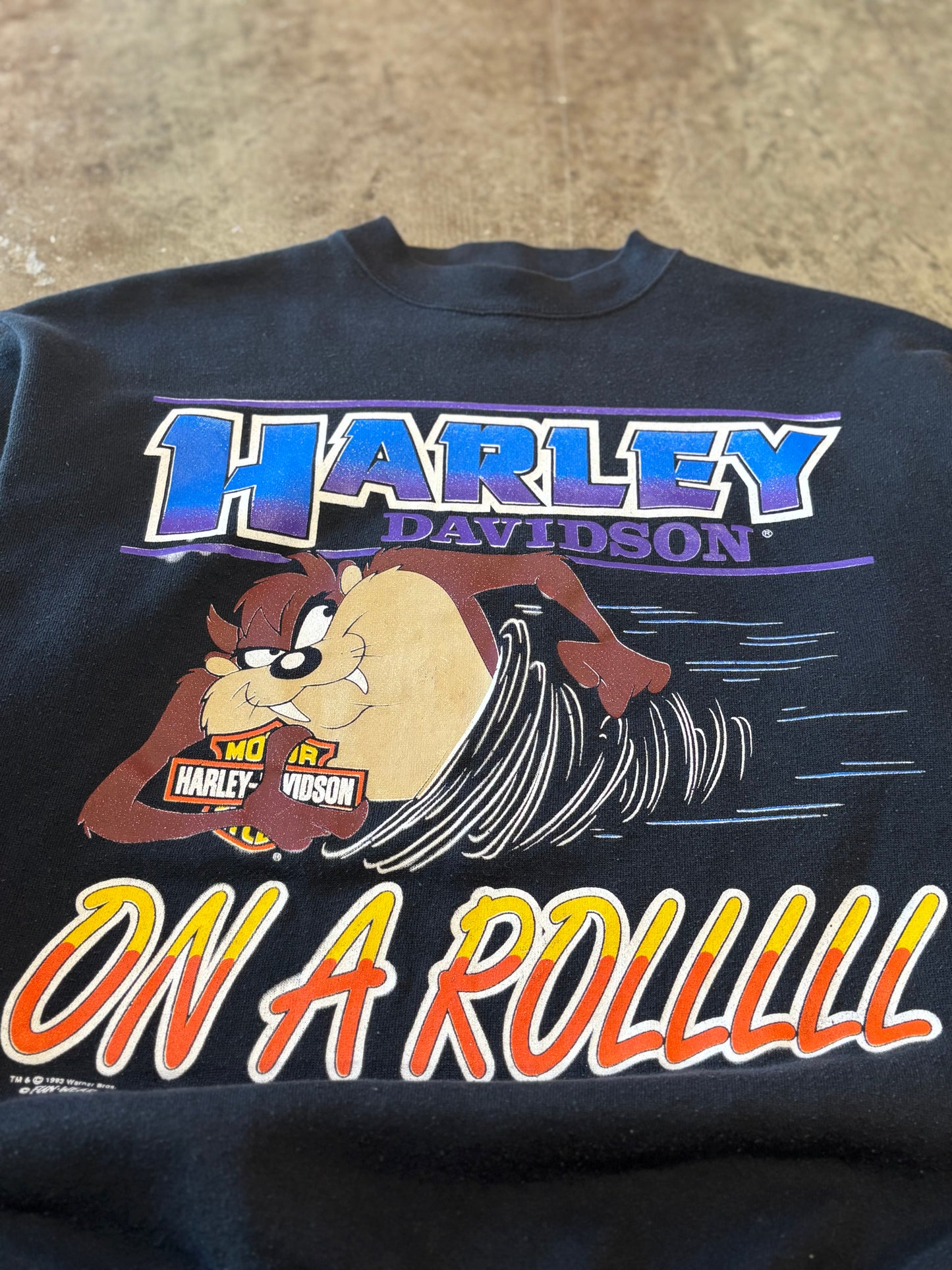 Vintage Harley Davidson Taz sweatshirt size large