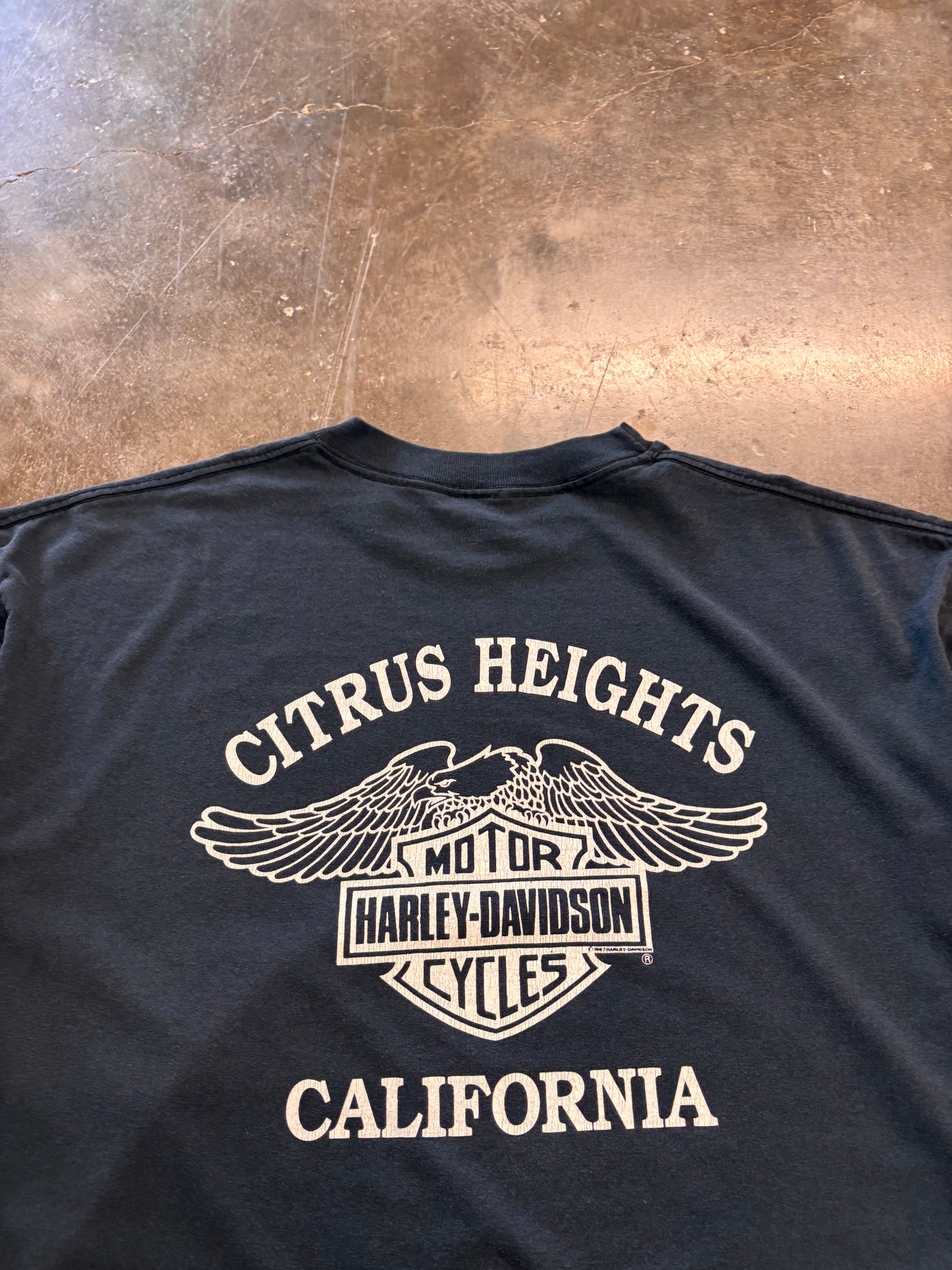 Vintage Harley Davidson Eagle block head shirt size xl