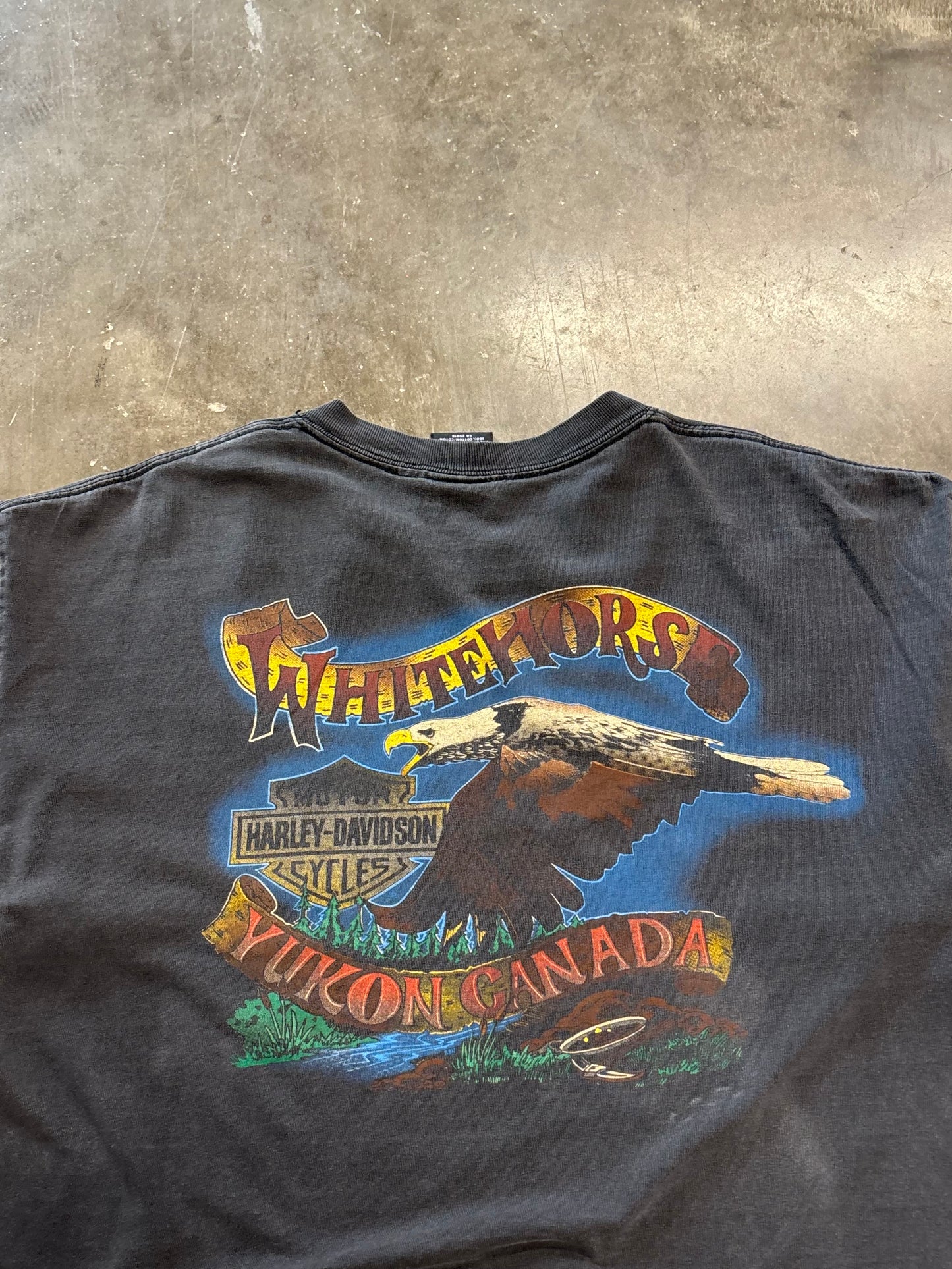 Vintage Harley Davidson thrashed and faded where legends roam shirt size xl