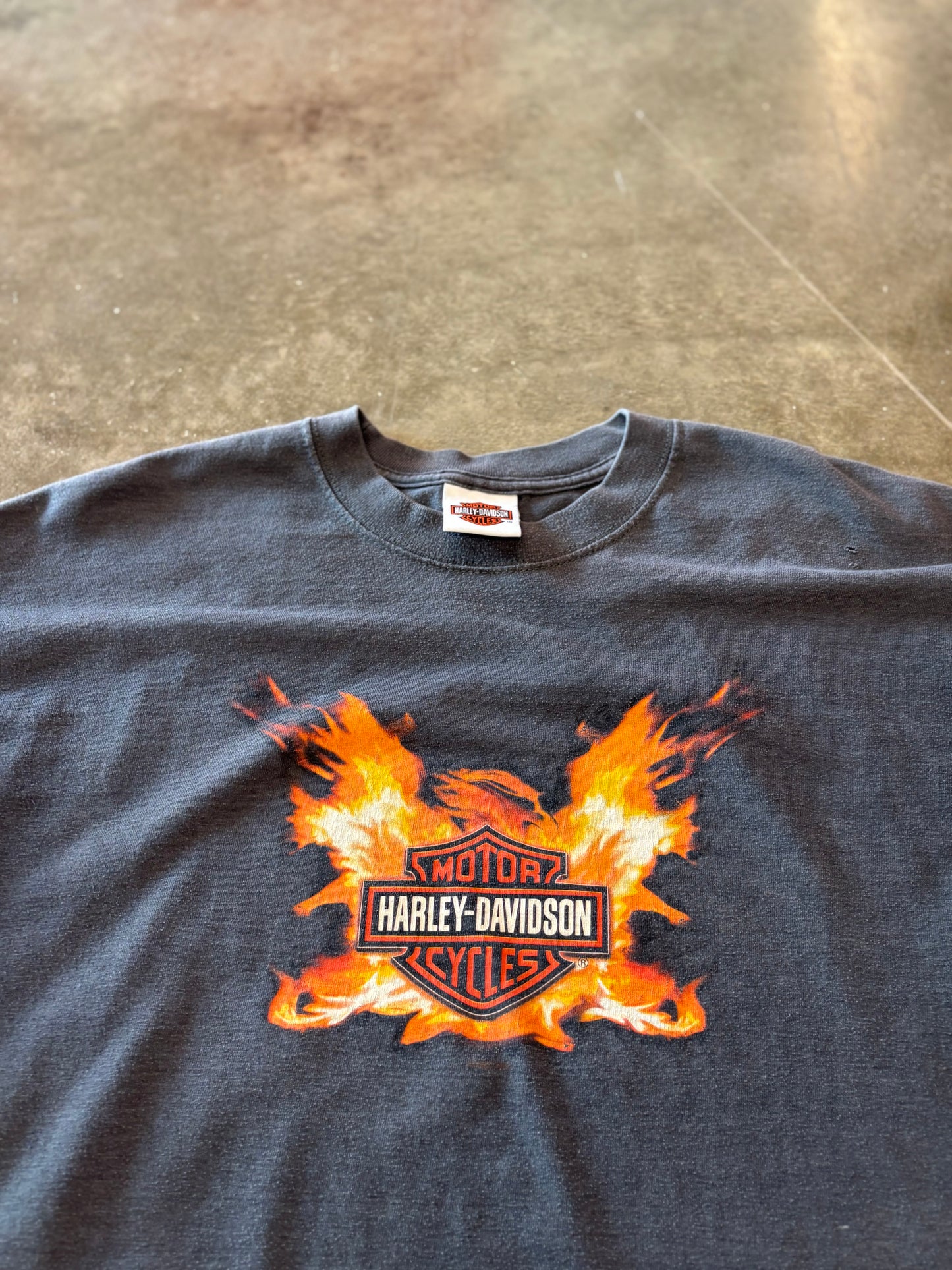 Harley Davidson Eagle flame long sleeve size XL