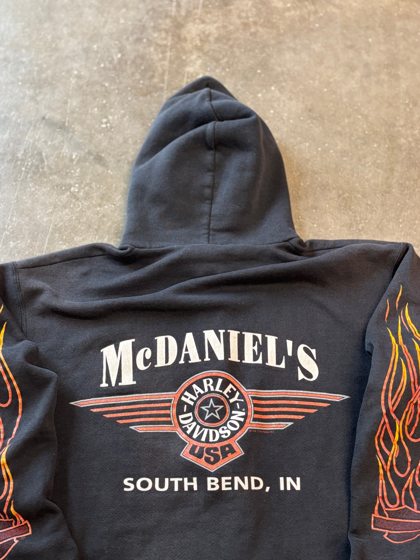 Vintage Harley Davidson Eagle zip up hoodie size large