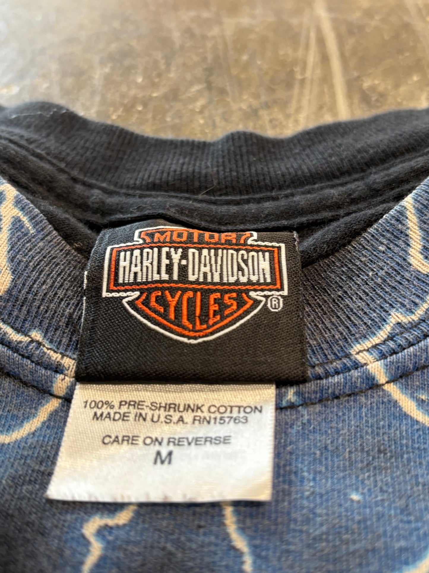 Vintage Harley Lightning AOP shirt size medium
