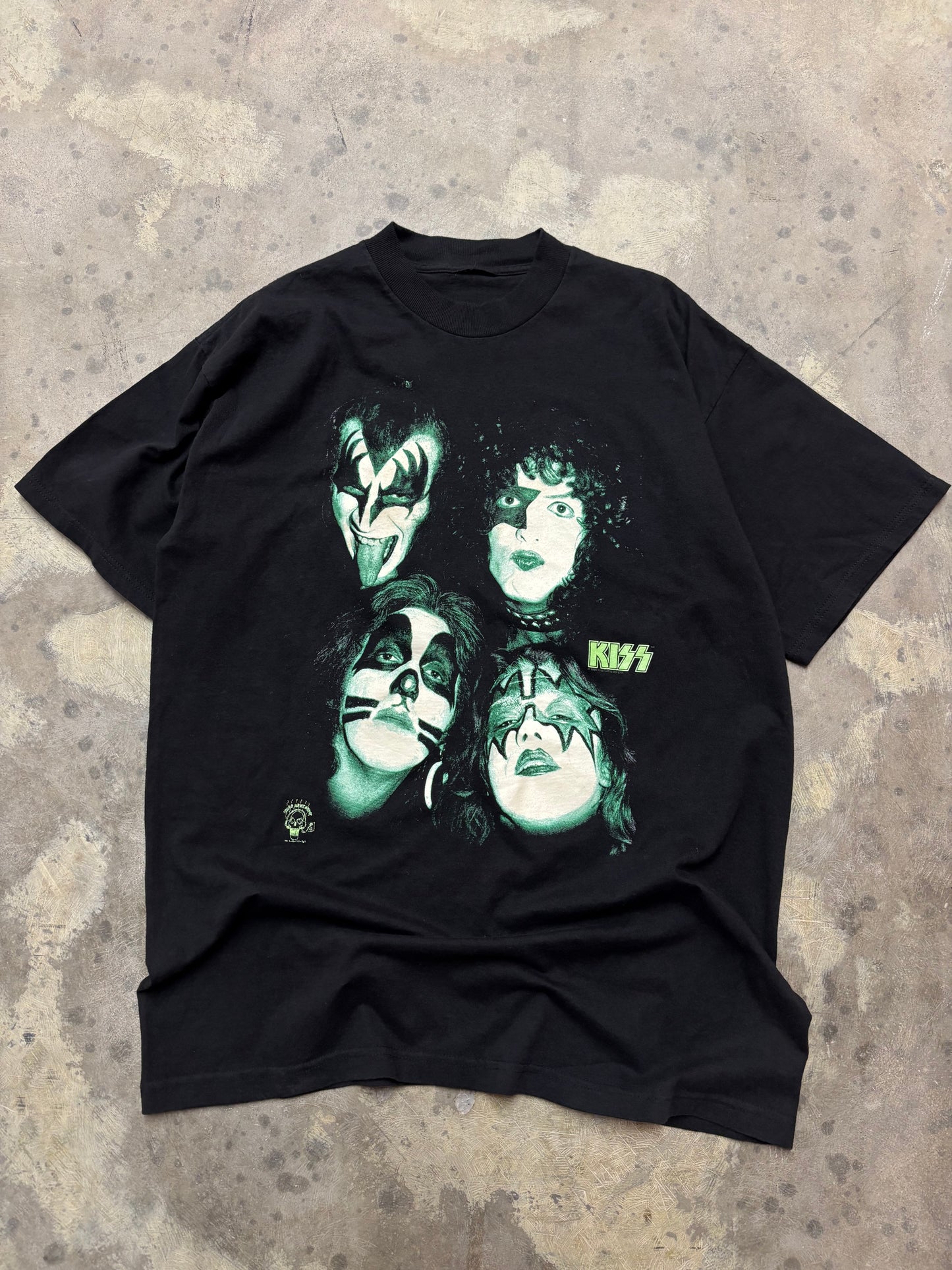 Vintage Kiss green faces shirt size XL