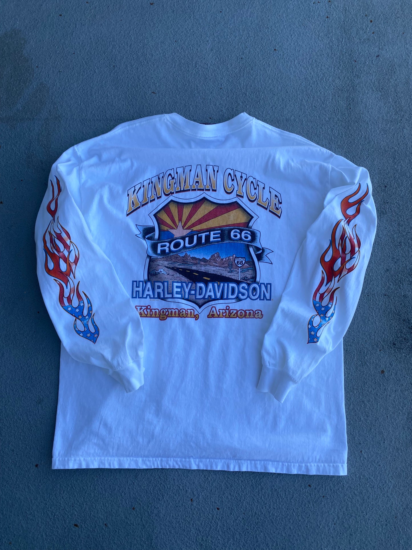 Vintage Harley Davidson American Flame shirt long sleeve size extra large
