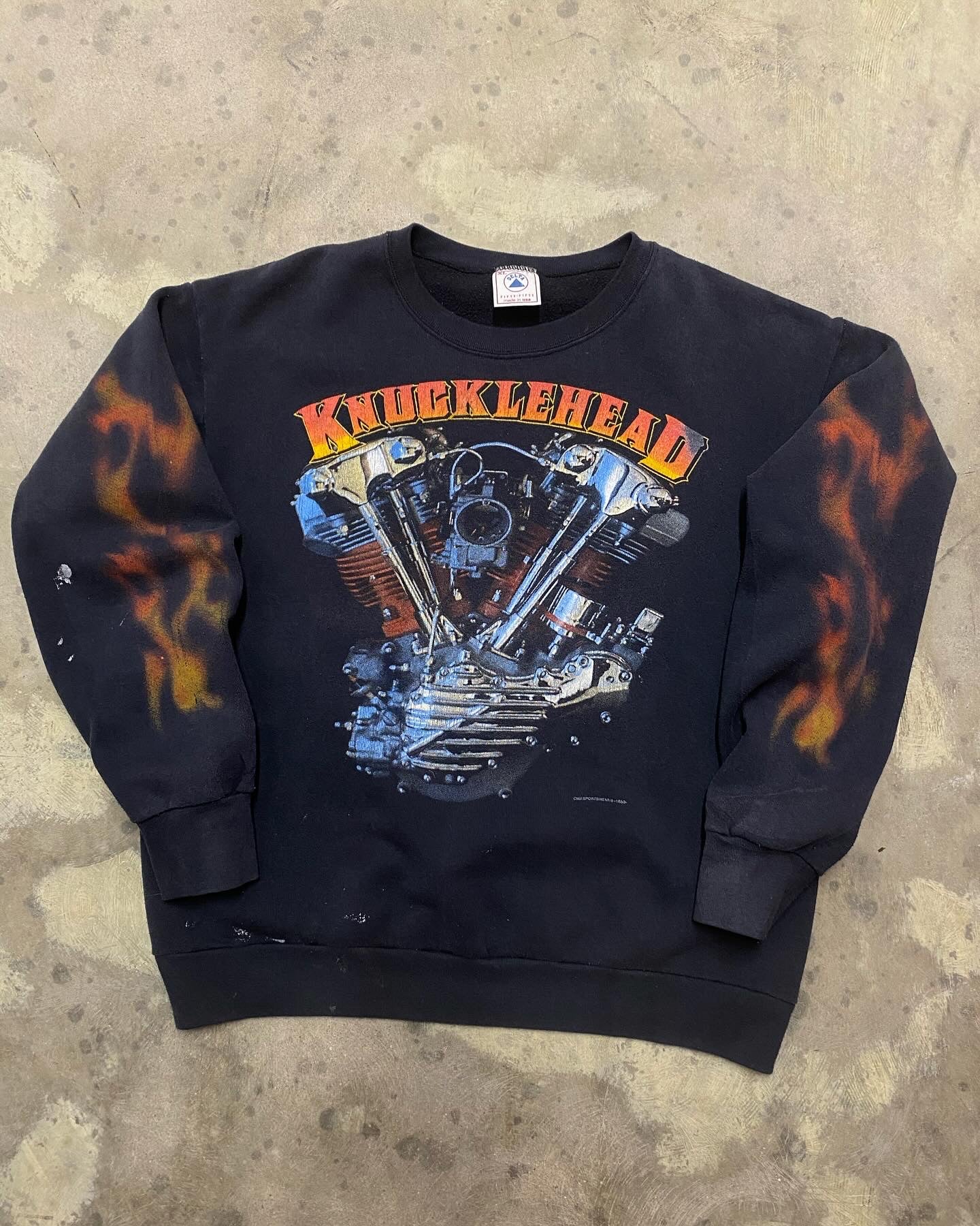 Vintage Knucklehead Flame sweatshirt size extra large