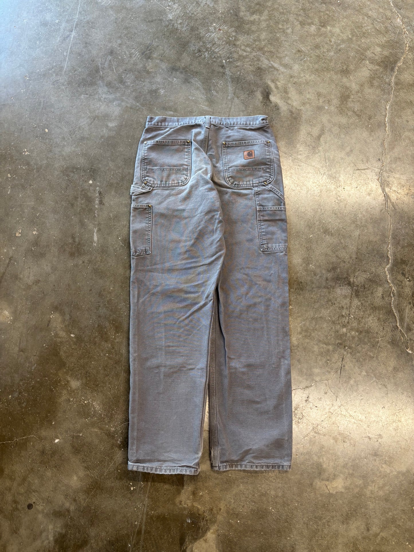 Gray carhartt double knees 30 by 30