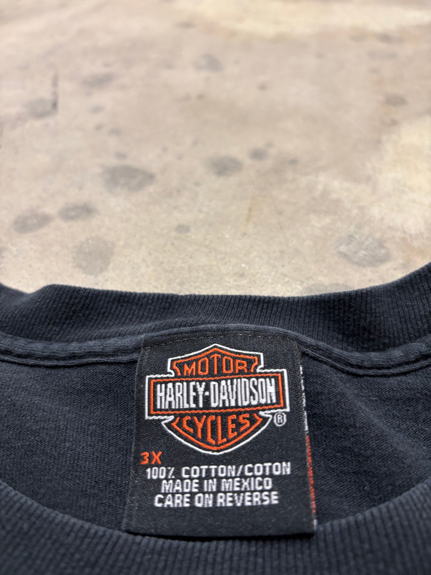 Vintage Chrome Harley Davidson flame long sleeve size 3X