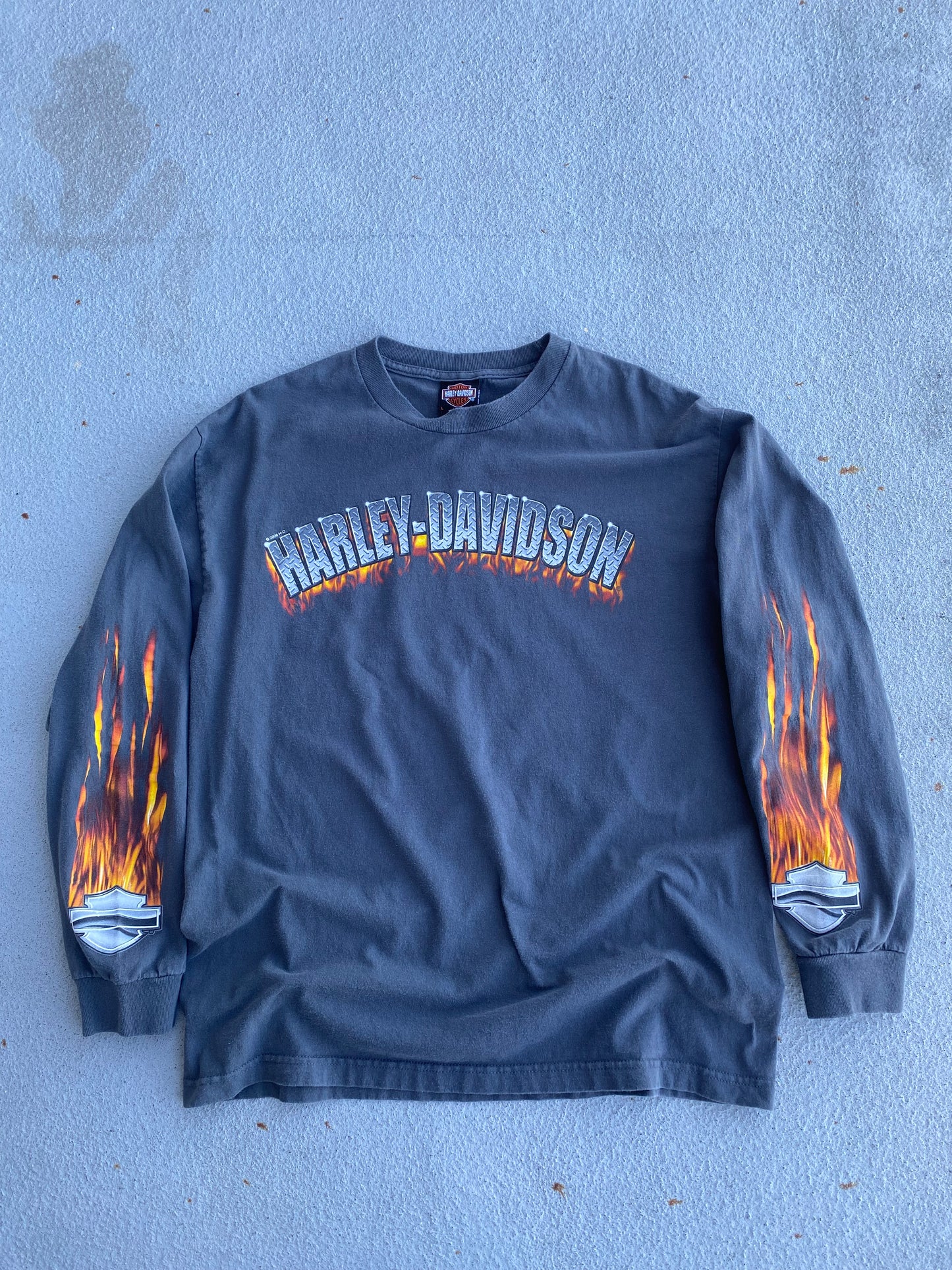 Harley Davidson Chrome Flame long sleeve size large