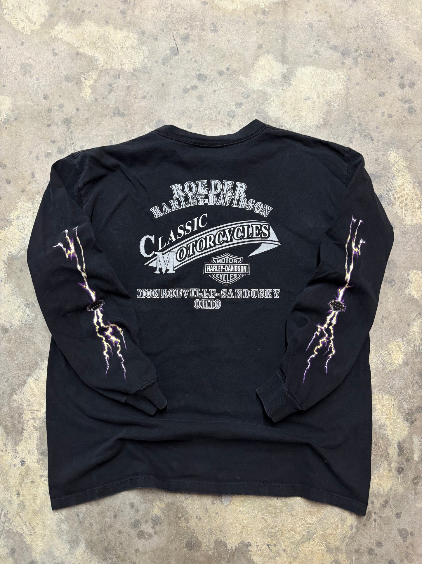 Vintage Harley Davidson purple lightning eagle shirt size extra large