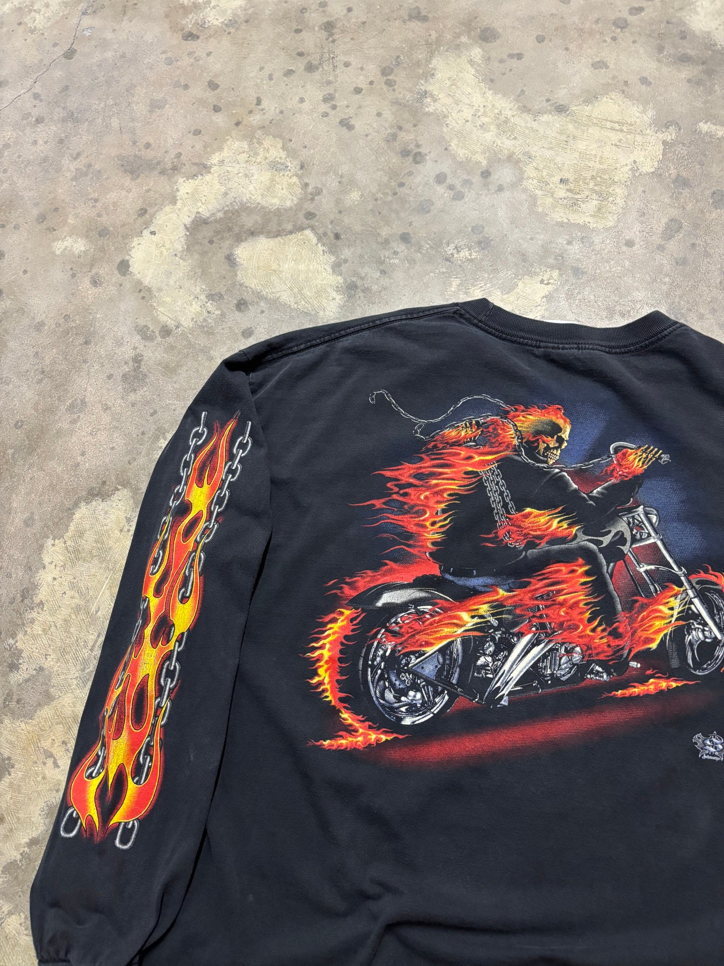 Vintage Midnite Rider biker long sleeve size xxl shirt