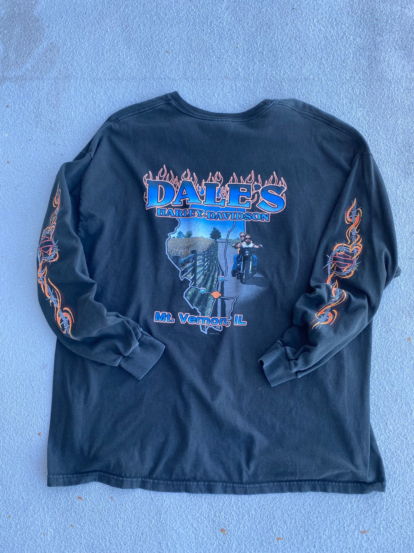 Vintage Harley Barbed Wire long sleeve size 2XL