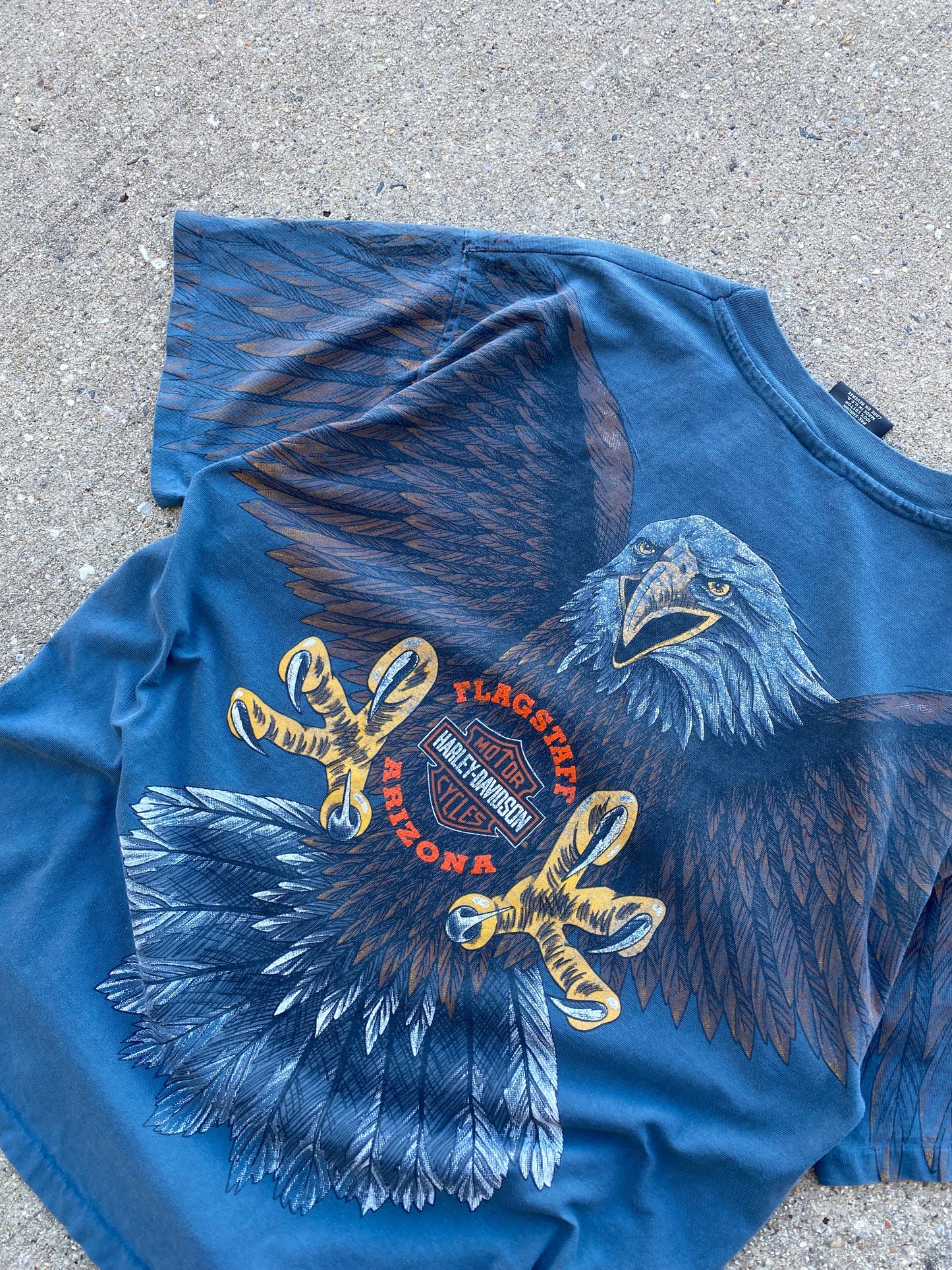 Vintage Harley Davidson Flying Eagle Blue Variant size large shirt
