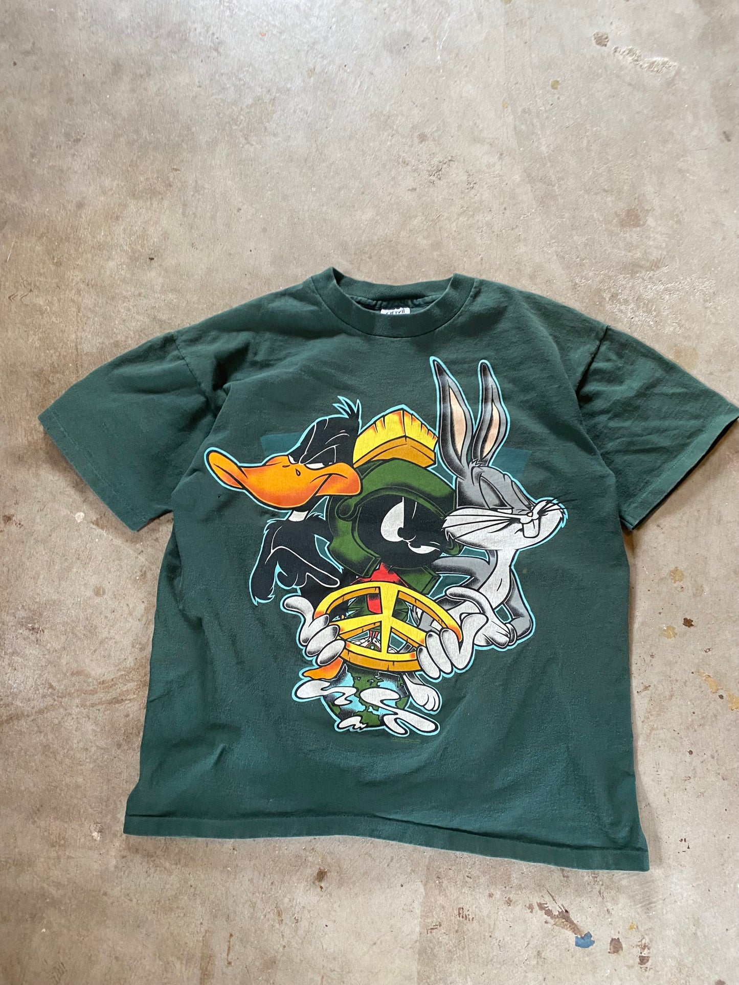 Vintage Looney Tunes Earth Tone Peace Shirt Size large