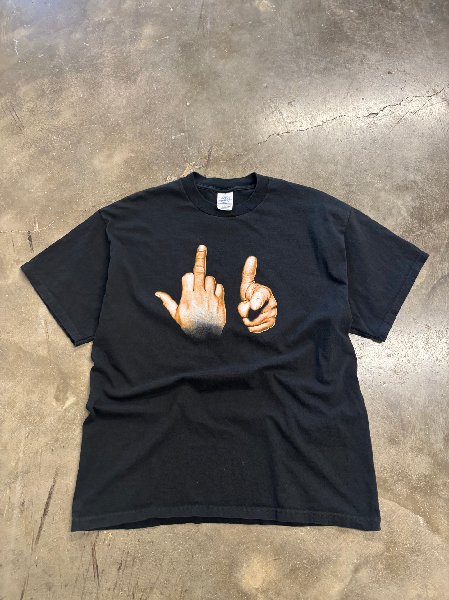 Vintage Middle Finger shirt size large