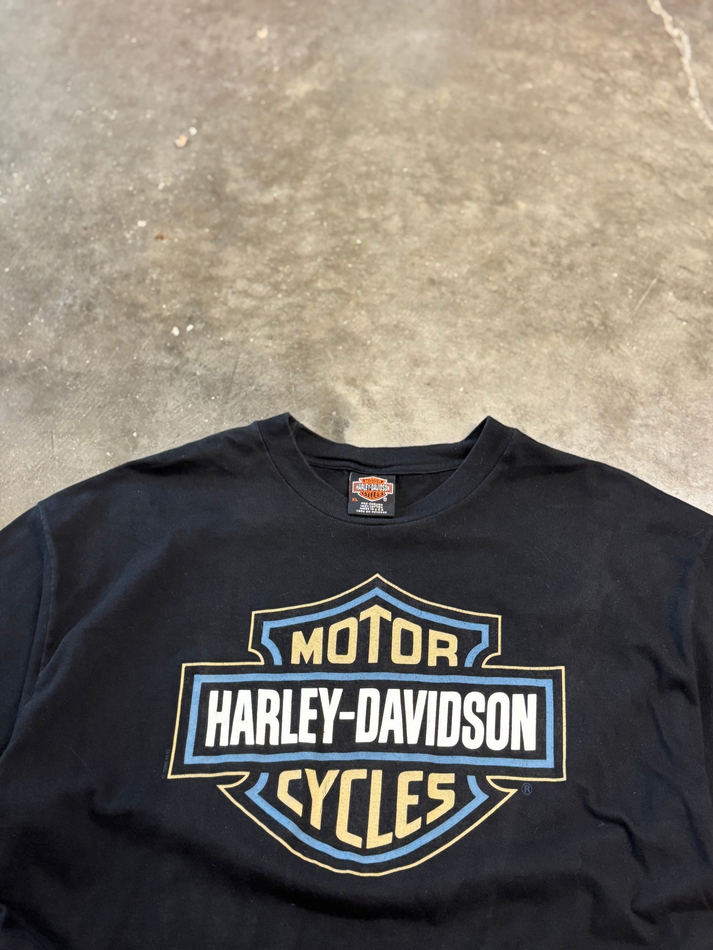 Vintage Harley Davidson Blue shield shirt size extra large