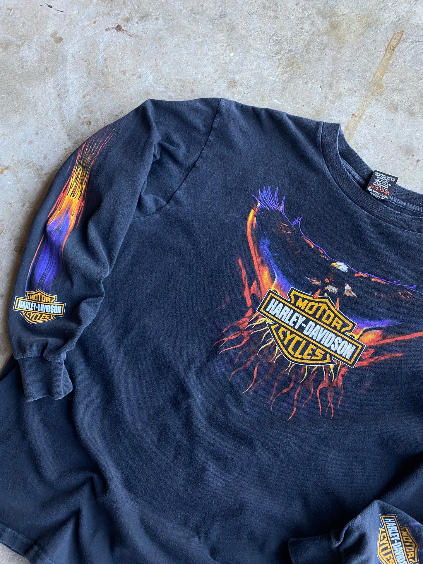 Vintage Harley Davidson Purple Eagle long sleeve size extra large
