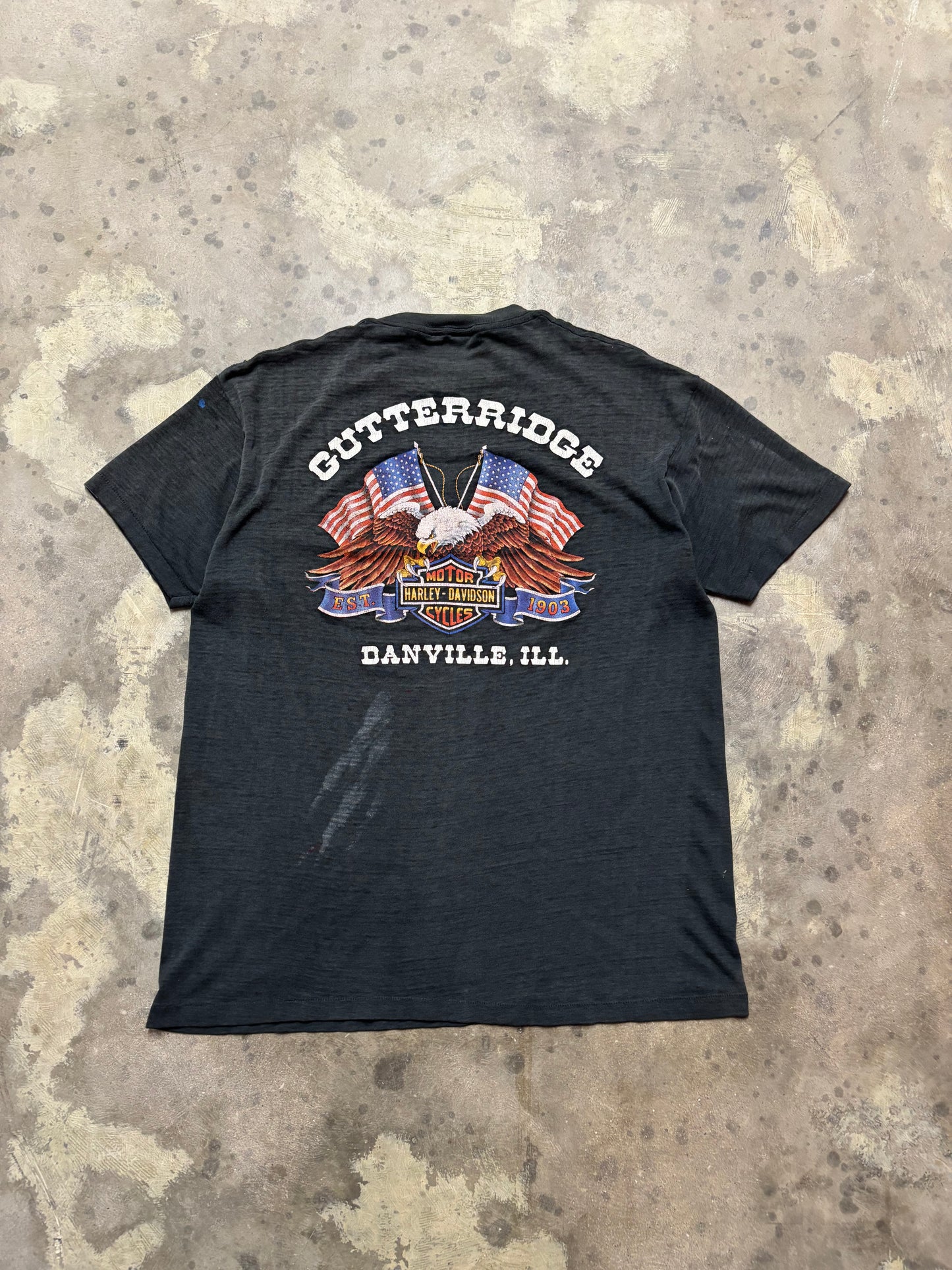 Vintage Harley Davidson 3D Emblem Last Biker on earth shirt size large