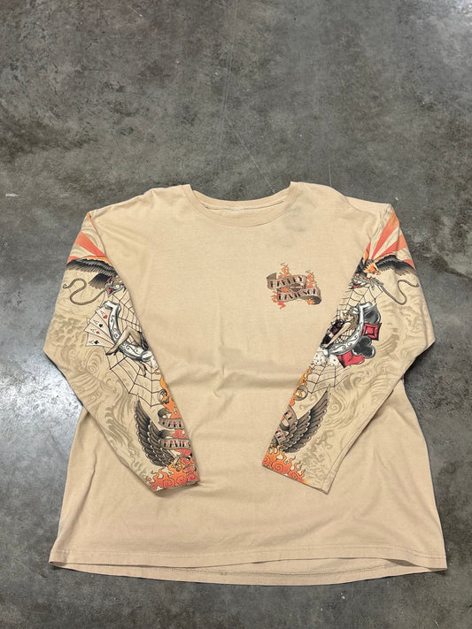 Vintage Harley Davidson tattoo long sleeve size xxl