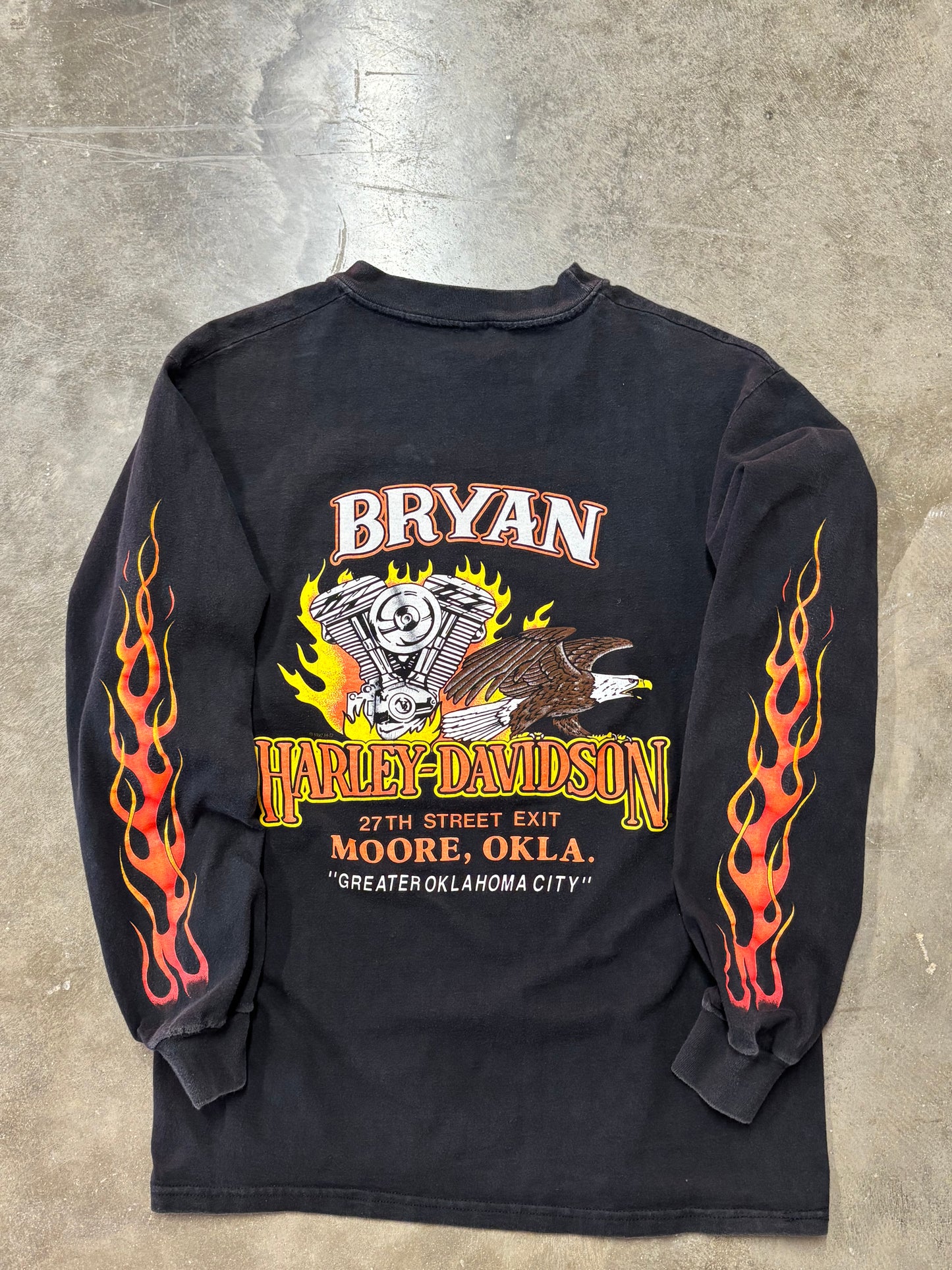 Vintage Harley Davidson screaming Eagle long sleeve size large
