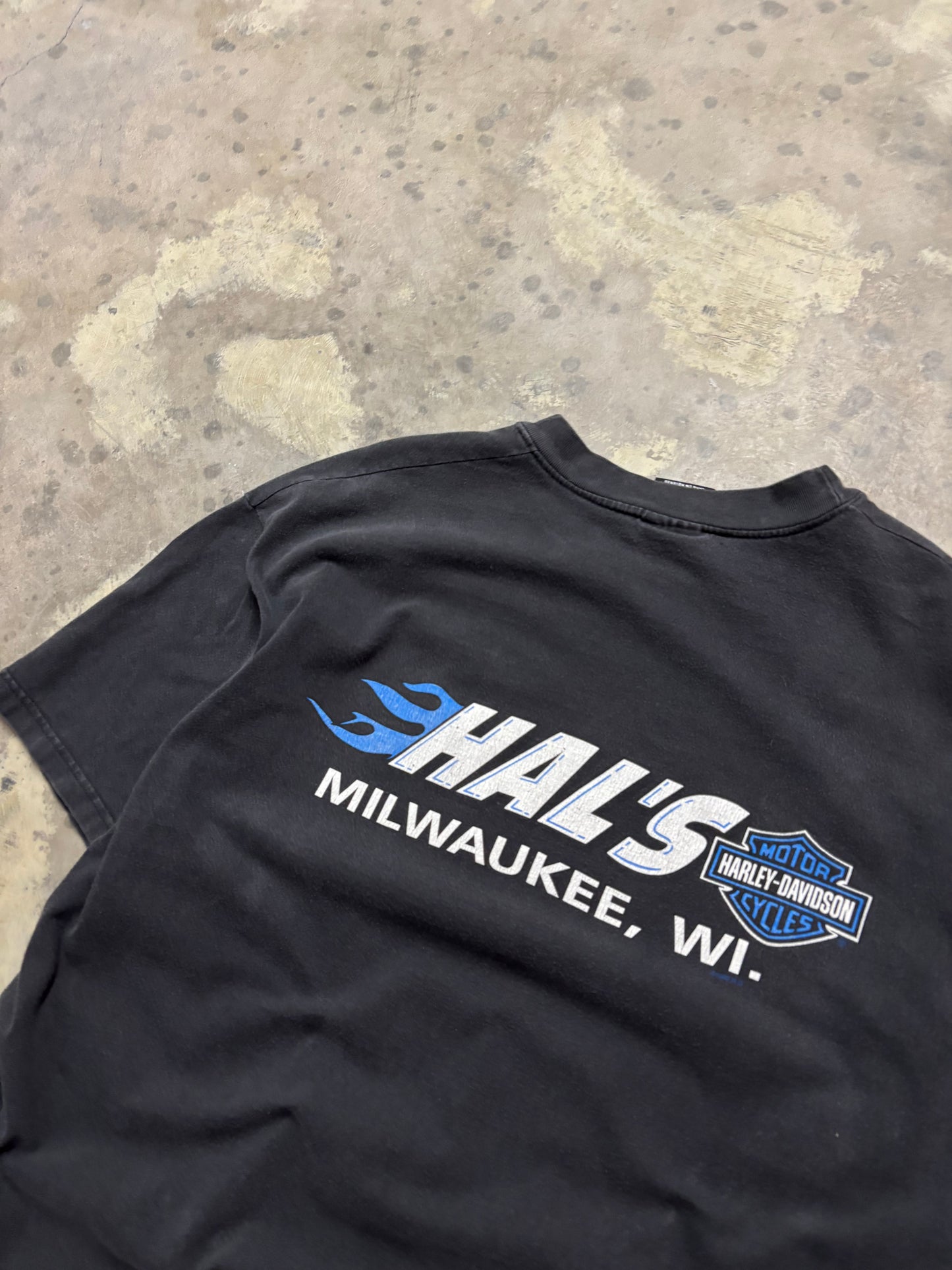 Vintage Harley Davidson lightning iron shirt size XL