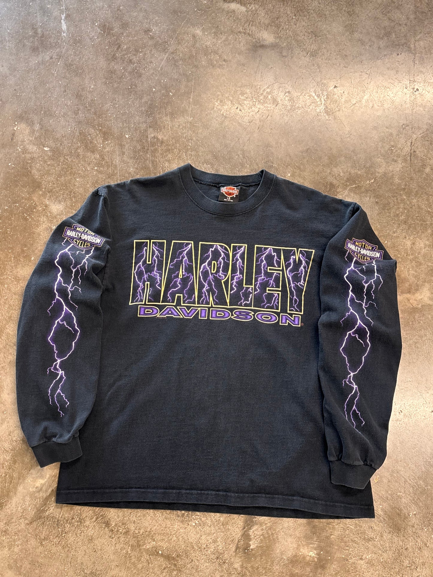 Vintage Harley Davidson Purple Lightning shirt size large