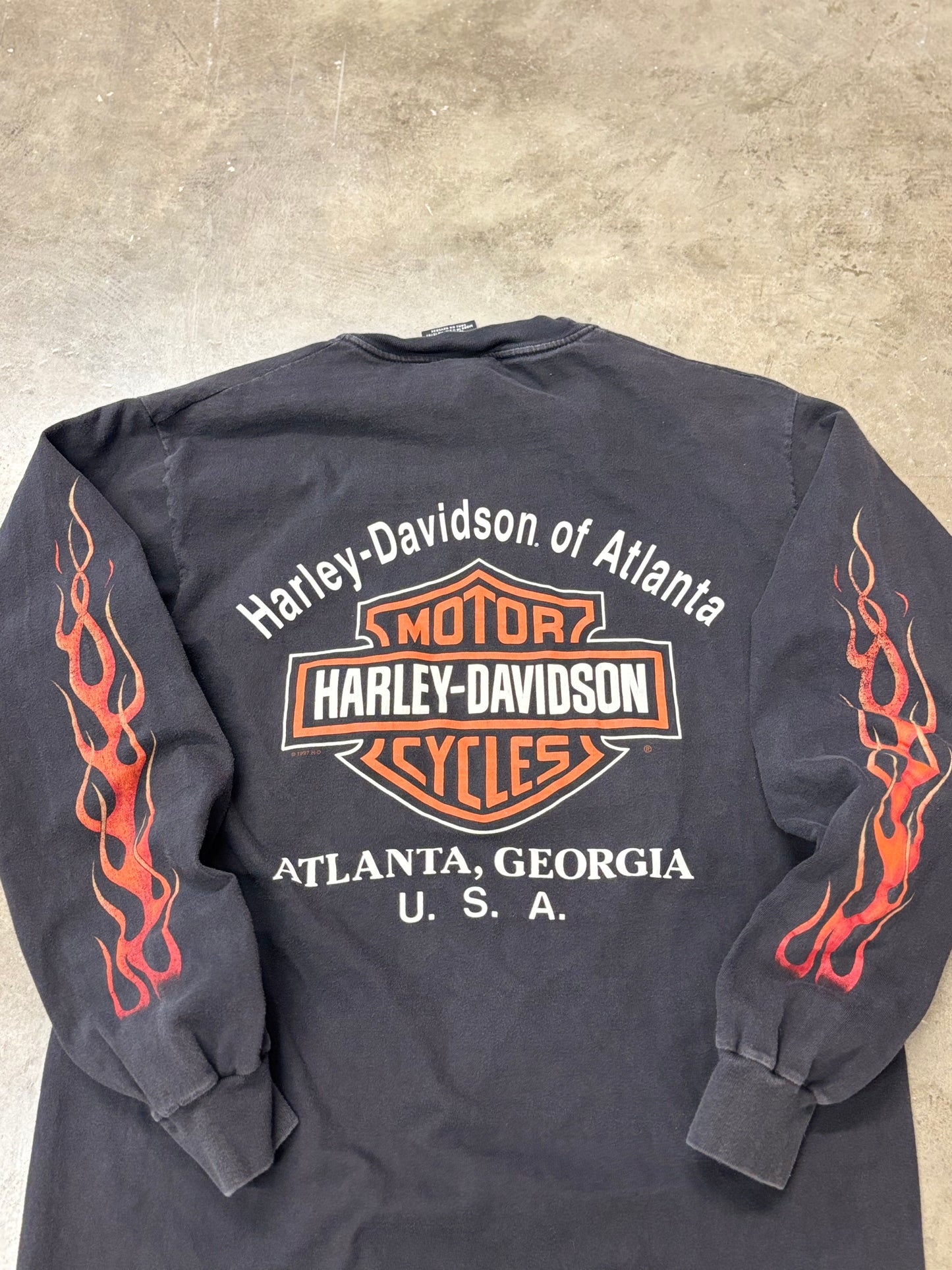 Vintage Harley Davidson v flame long sleeve size medium