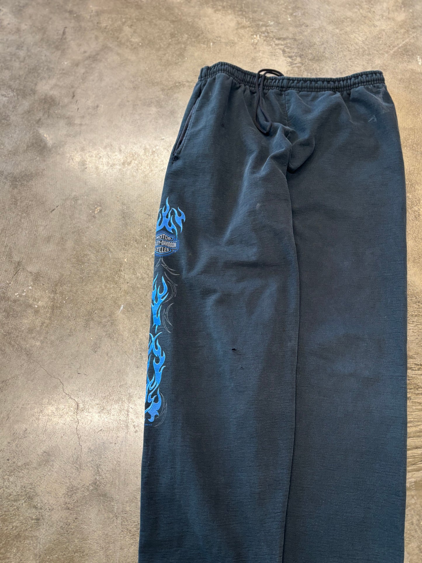 Vintage Harley Davidson sweatpants tribal skulls size xl