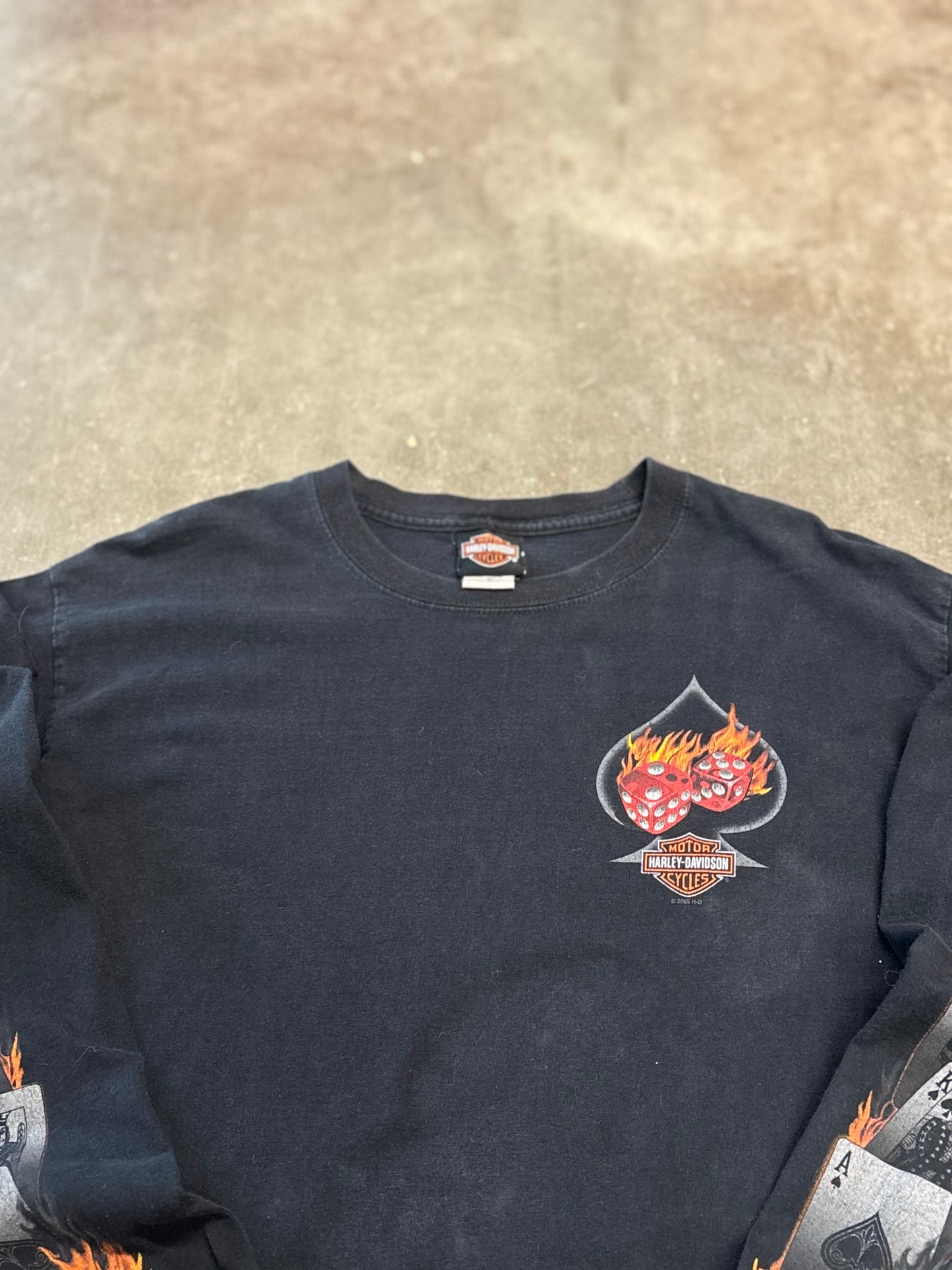 Vintage Harley Davidson roll the dice long sleeve size medium