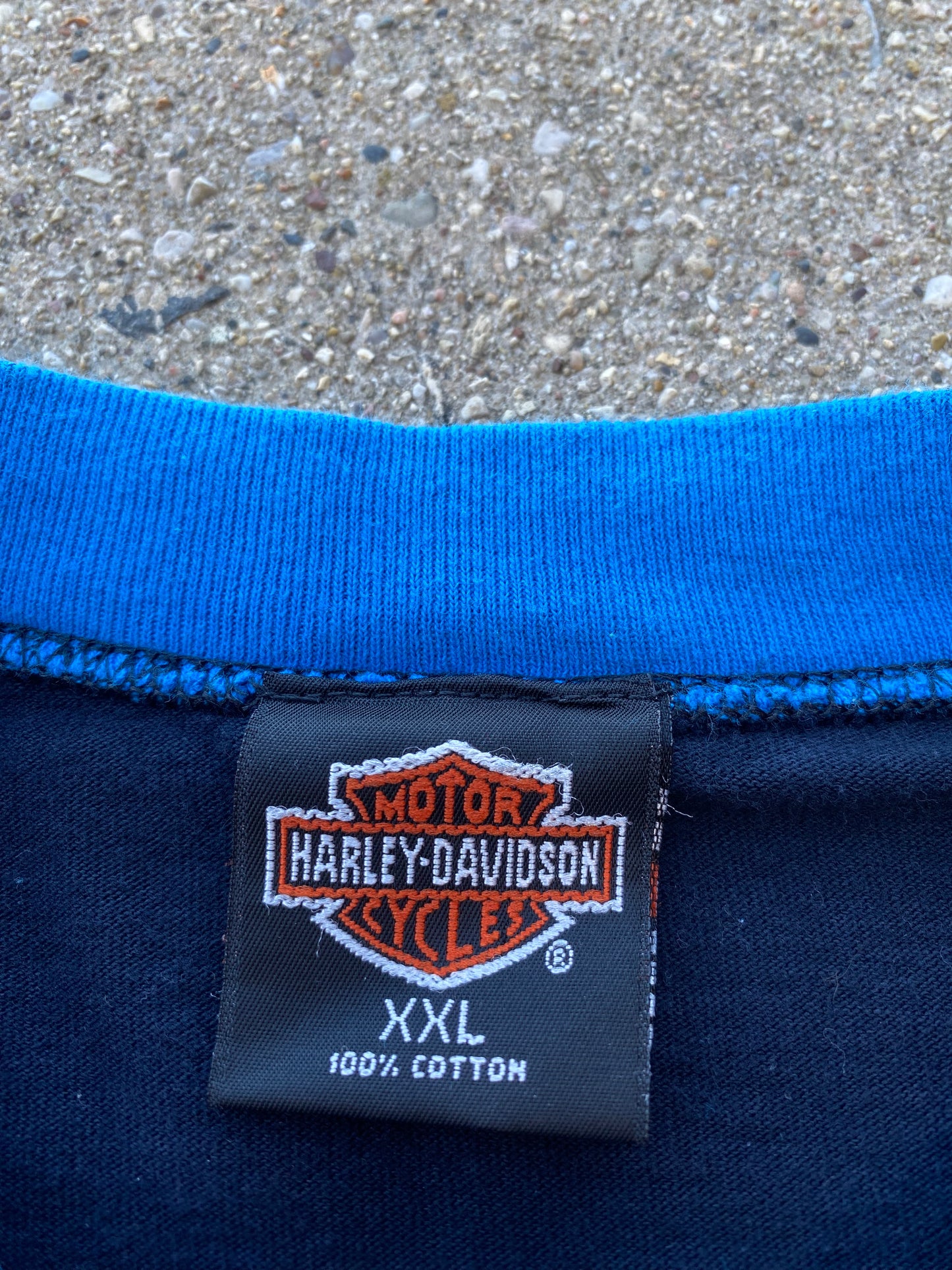 Vintage Harley Davidson Blue lightning shirt size xxl