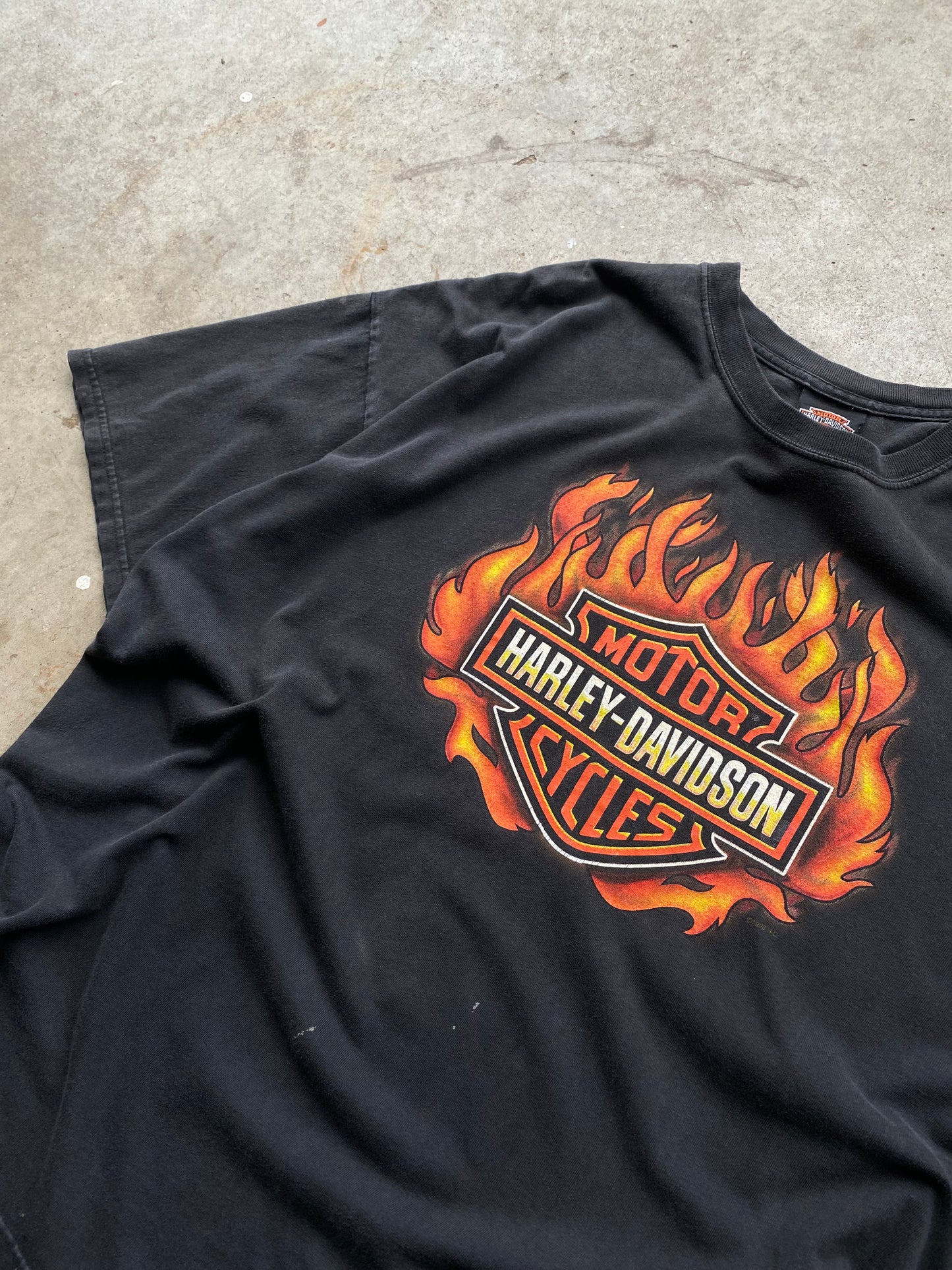 Vintage Harley Davidson Flame Ball shirt size XXL