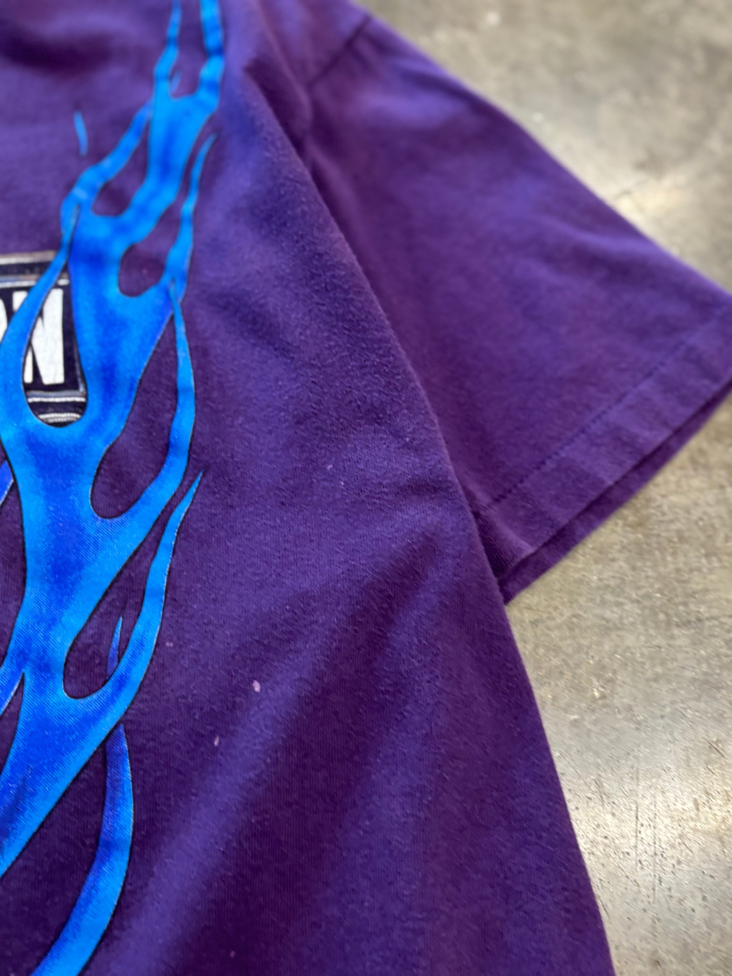 Vintage Harley Davidson blue flame shirt size large